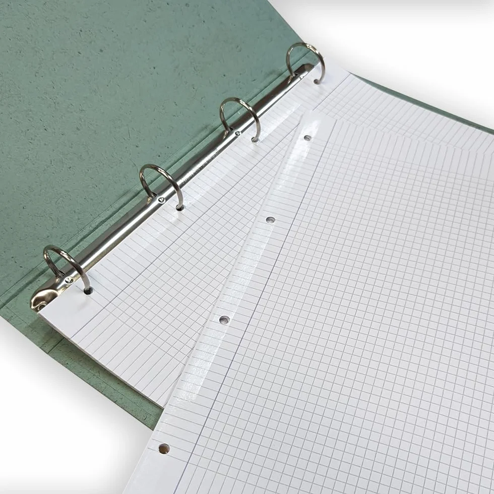 BM BeMore Ricambi Bandup A4 Con Banda Rinforzata Rigatura Q Quadretti 5mm Con Margini Per Elementari Confezione Da 40 Fogli Carta 90G/Mq