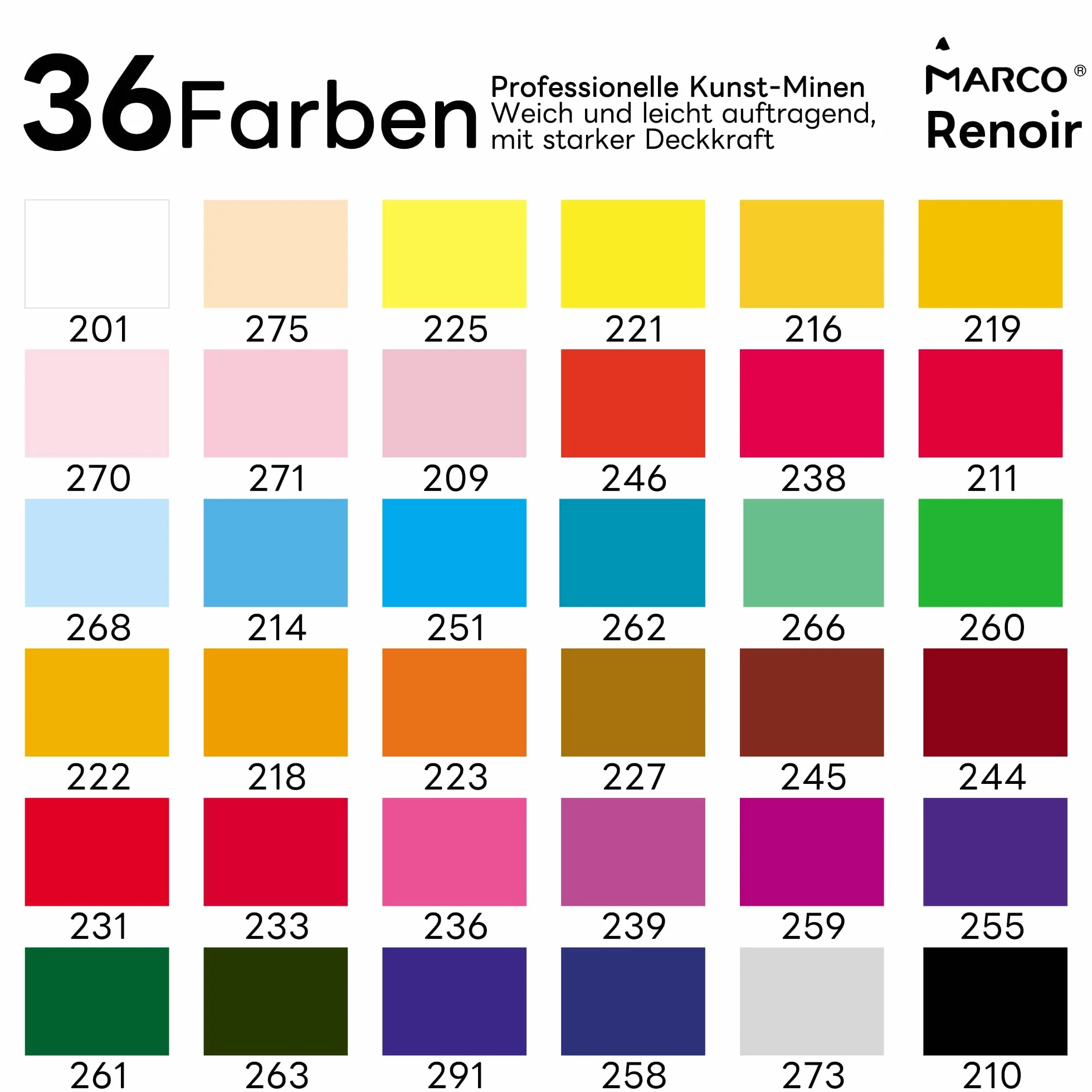 MARCO Serie 3120-36 matite colorate idrosolubili in scatola di ferro