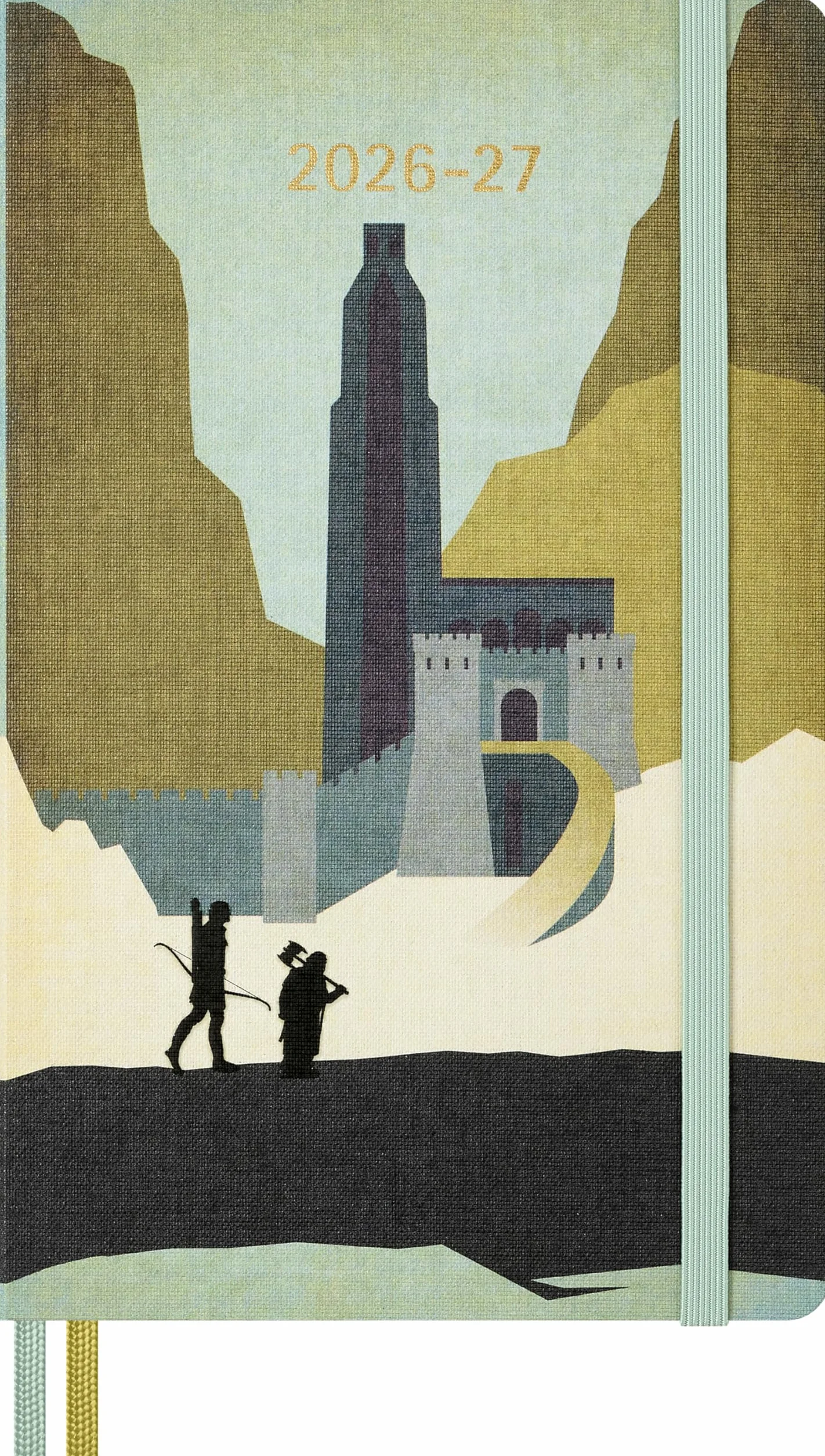 Moleskine Agenda Settimanale 18 Mesi 2026-27, Il Signore degli Anelli, Copertina Rigida in Tessuto e Chiusura Elastica, Legolas e Gimli, Formato Large 13 x 21 cm