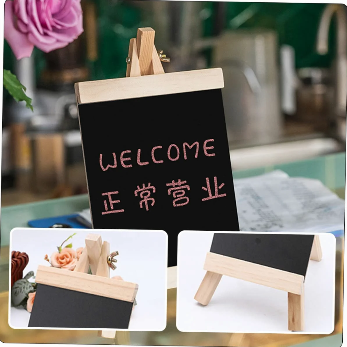Operitacx 6pezzi Lavagna Decorativa Da Tavolo Lavagna Verticale Per Messaggi e Segnaletica Per Eventi Per Matrimoni Feste e Ristoranti Accessorio Multifunzionale Per Casa e Ufficio