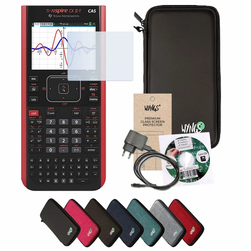 Texas Instruments - TI-30 X Pro Calcolatrice portatile con custodia TI-Nspire CX II-T CAS Streberpaket