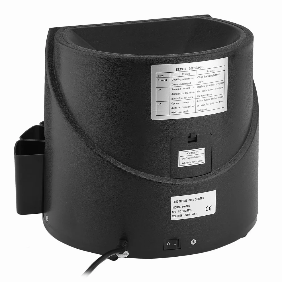 yesper Conta Monete muenzzaehl macchina monete sortierer monete Euro soldi macchina contasoldi Coin Counter Sorter 300 pezzi/min Nero
