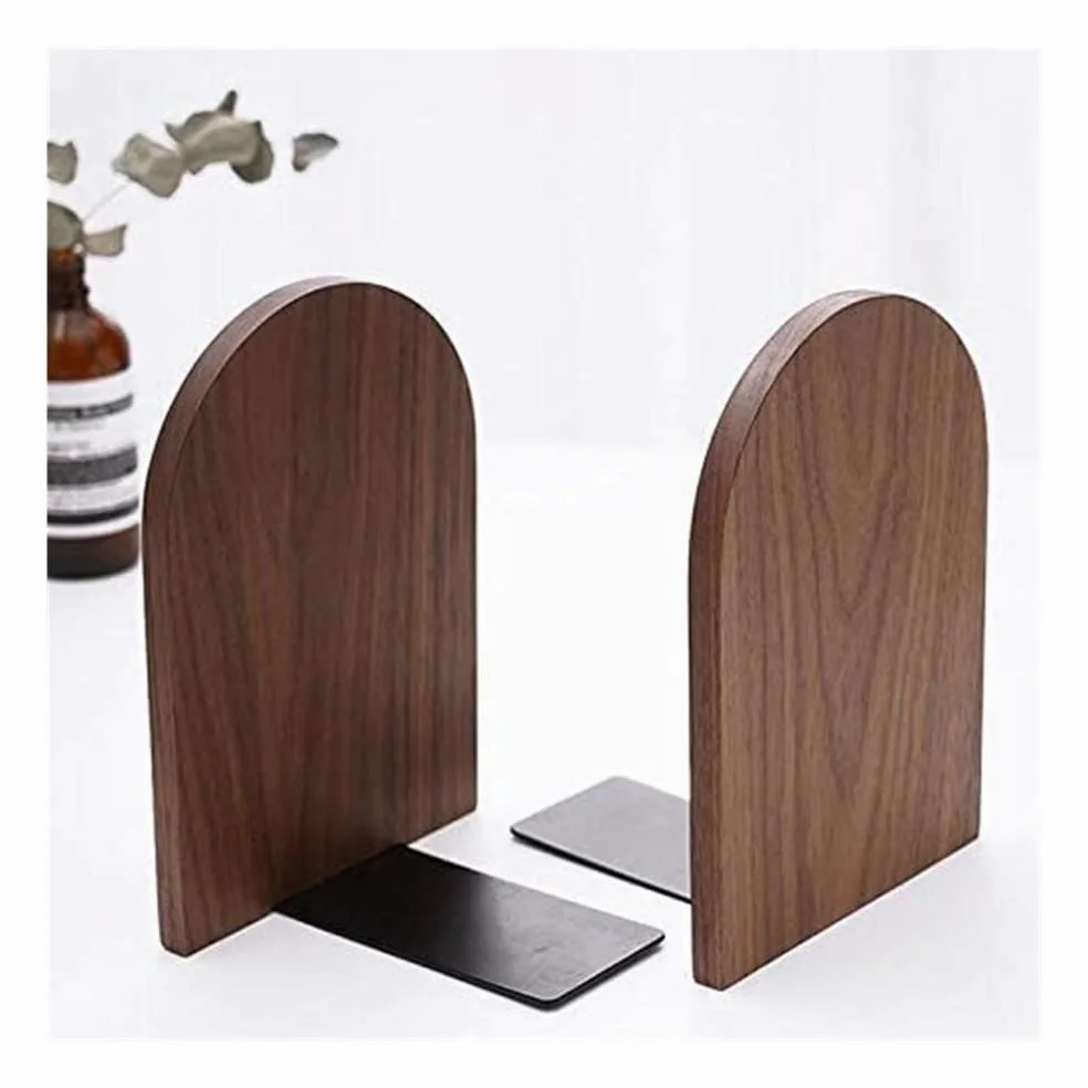Reggi Libri, Fermalibri Fermalibri Universali Per Scaffali, Antiscivolo, Decorativo In Legno Resistente Ufficio Casa Scrivania