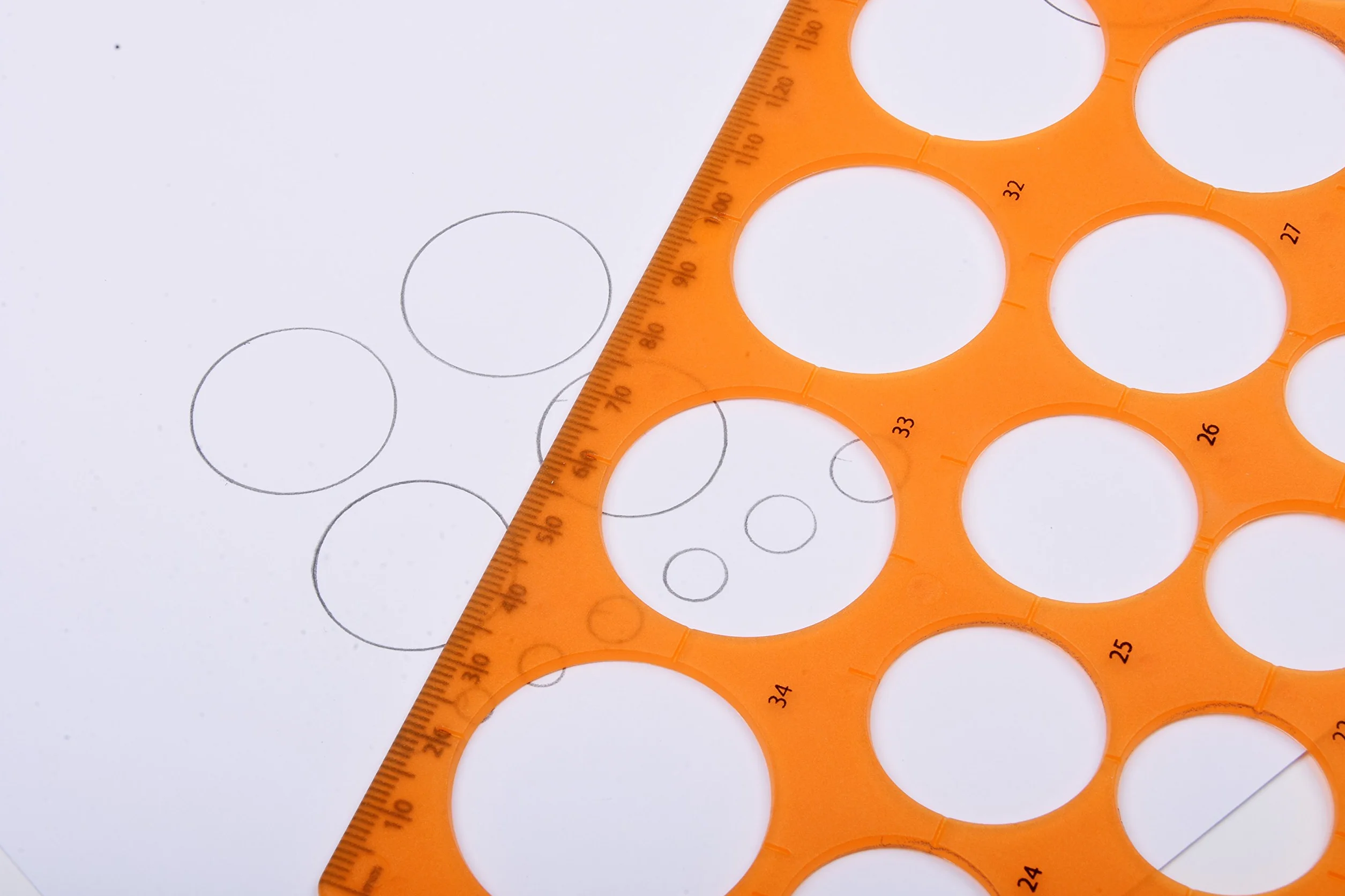 Maschera stencil Helix Circle 30 cerchi arancione