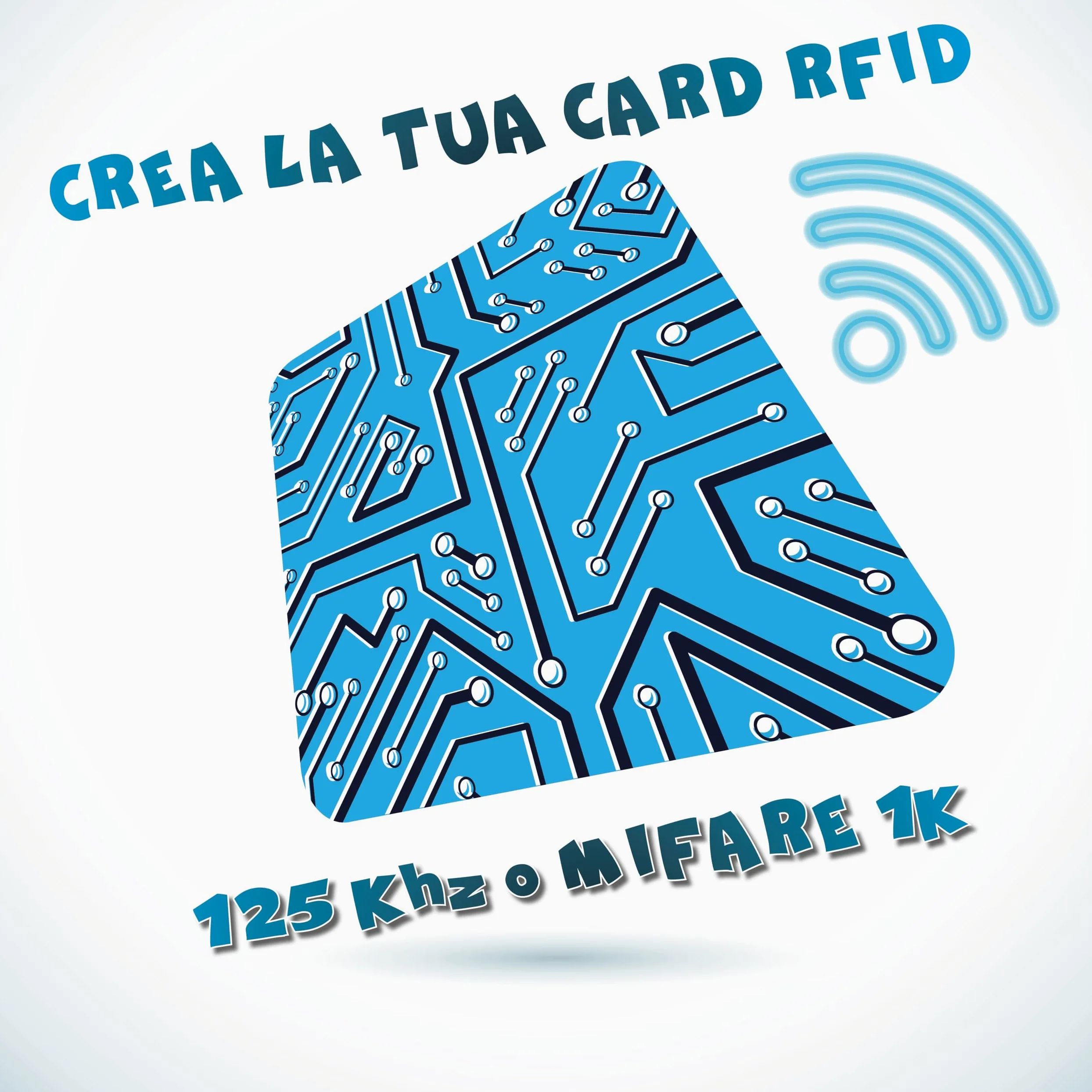 Tessere in PVC RFID Personalizzate (da 50 a 5000 pezzi), Badge con Logo e Testo, Stampa Fronte Retro con Antenna RFID, Card Contactless per Accesso, Aziende, Eventi e Hotel