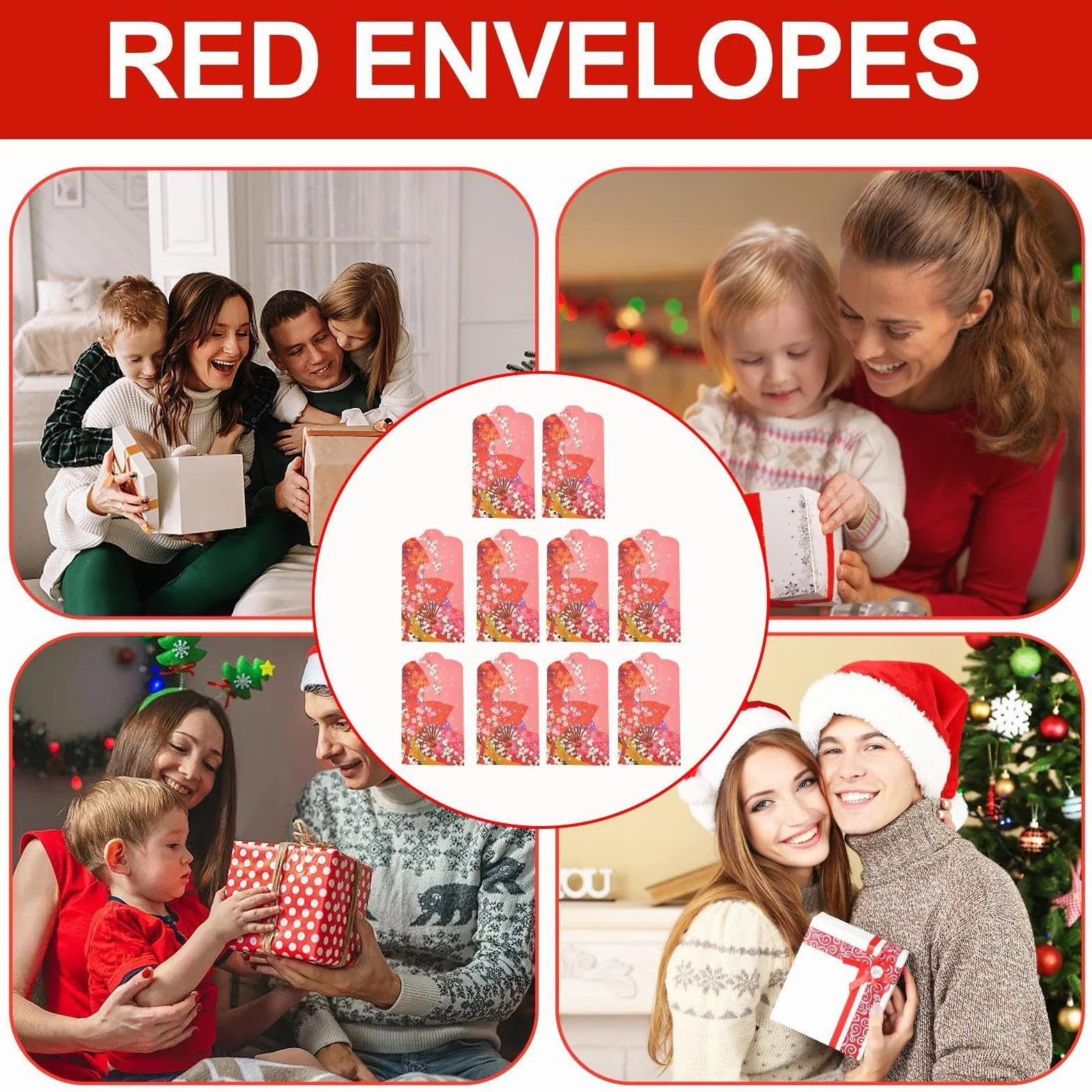 Buste rosse Capodanno cinese porta soldi giapponese 2025 pacchetto matrimoni