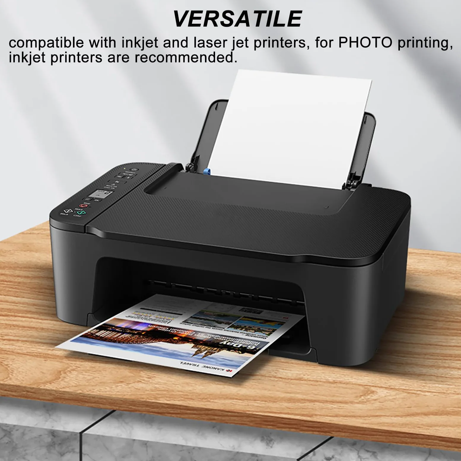 200 fogli di carta fotografica lucida su entrambi i lati, 8,5 x 11 cm, 24,5 kg per inchiostro a getto d'inchiostro, 200 g/m², 8,5 x 11, 9,5 mm, per stampante a getto d'inchiostro (200 fogli