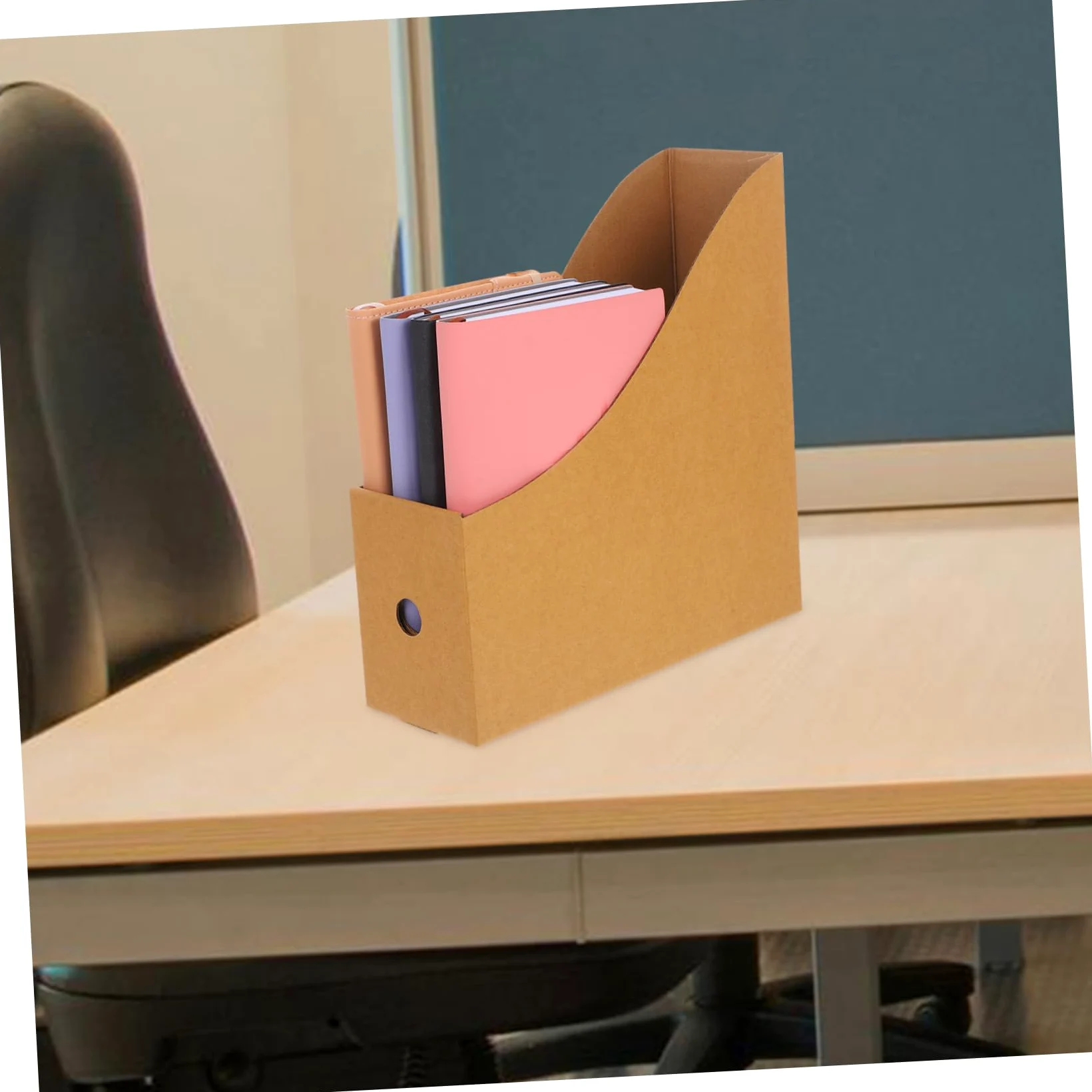 STOBOK 8pezzi Forniture Per Ufficio e Cancelleria Porta Riviste Portadocumenti in Carta Kraft Organizer Da Scrivania Scatola Portadocumenti Contenitori Per Libri Organizer Per Conservazio