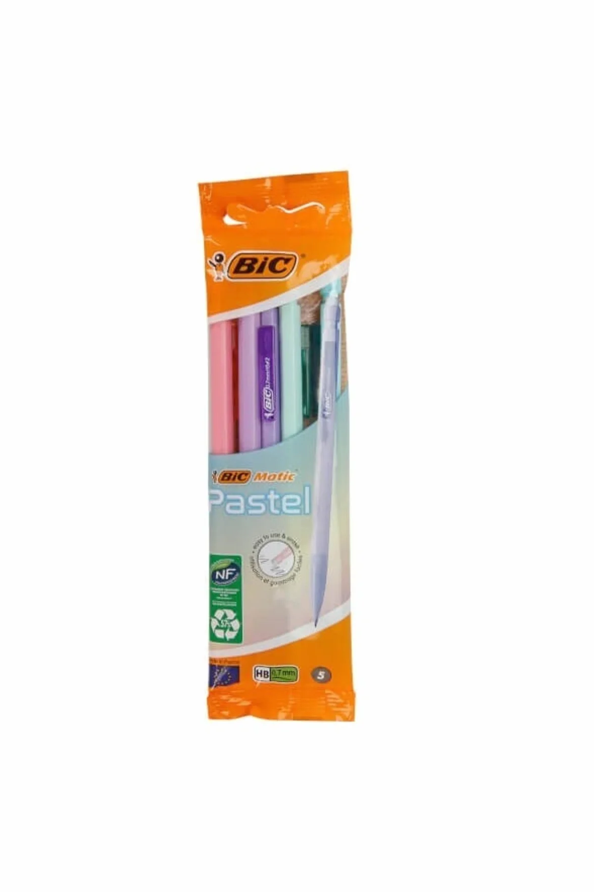 BIC MATIC® Bustina 5 portamine corpo pastello 0,7 HB