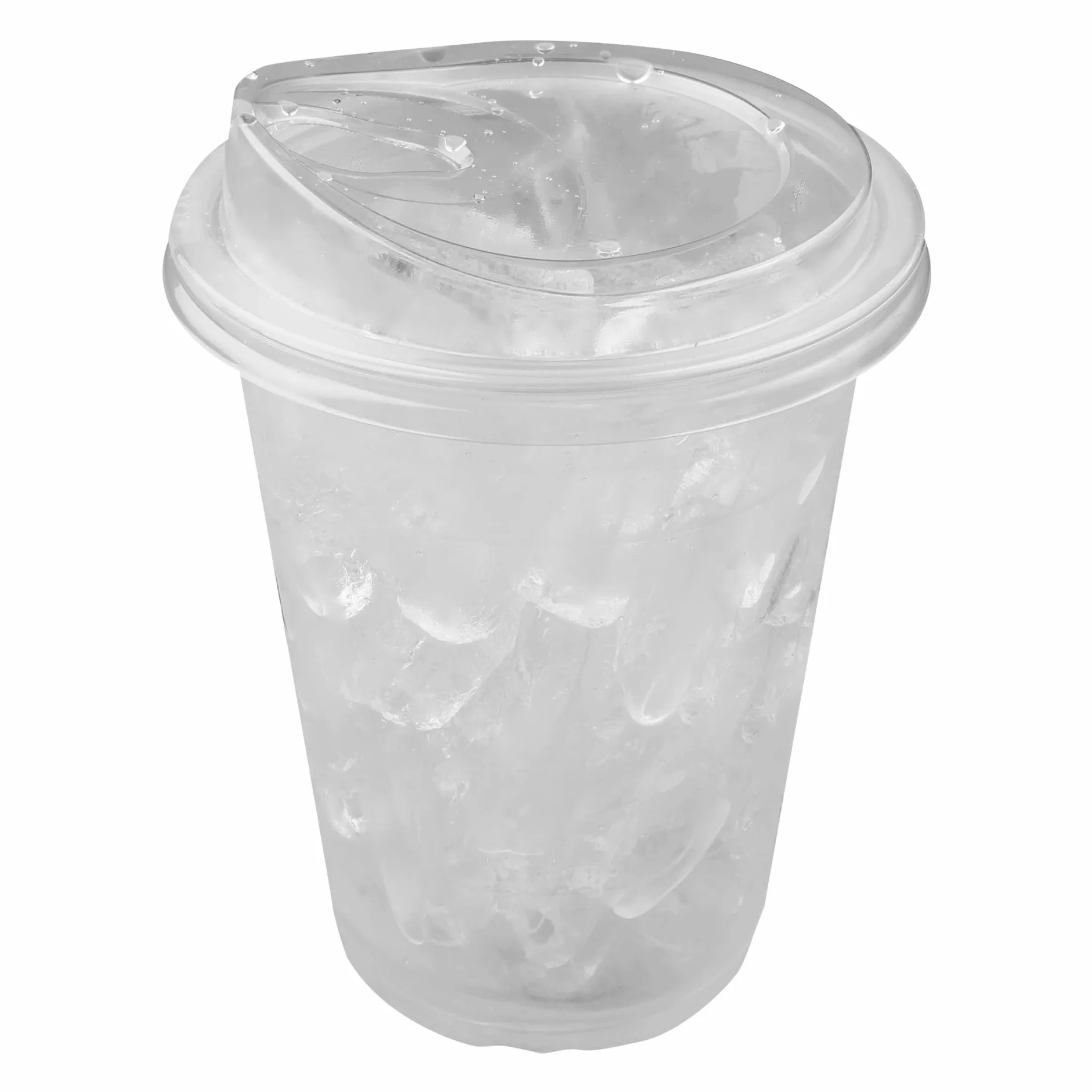 AIOS 50 bicchieri da asporto in PET 400 ml con coperchio