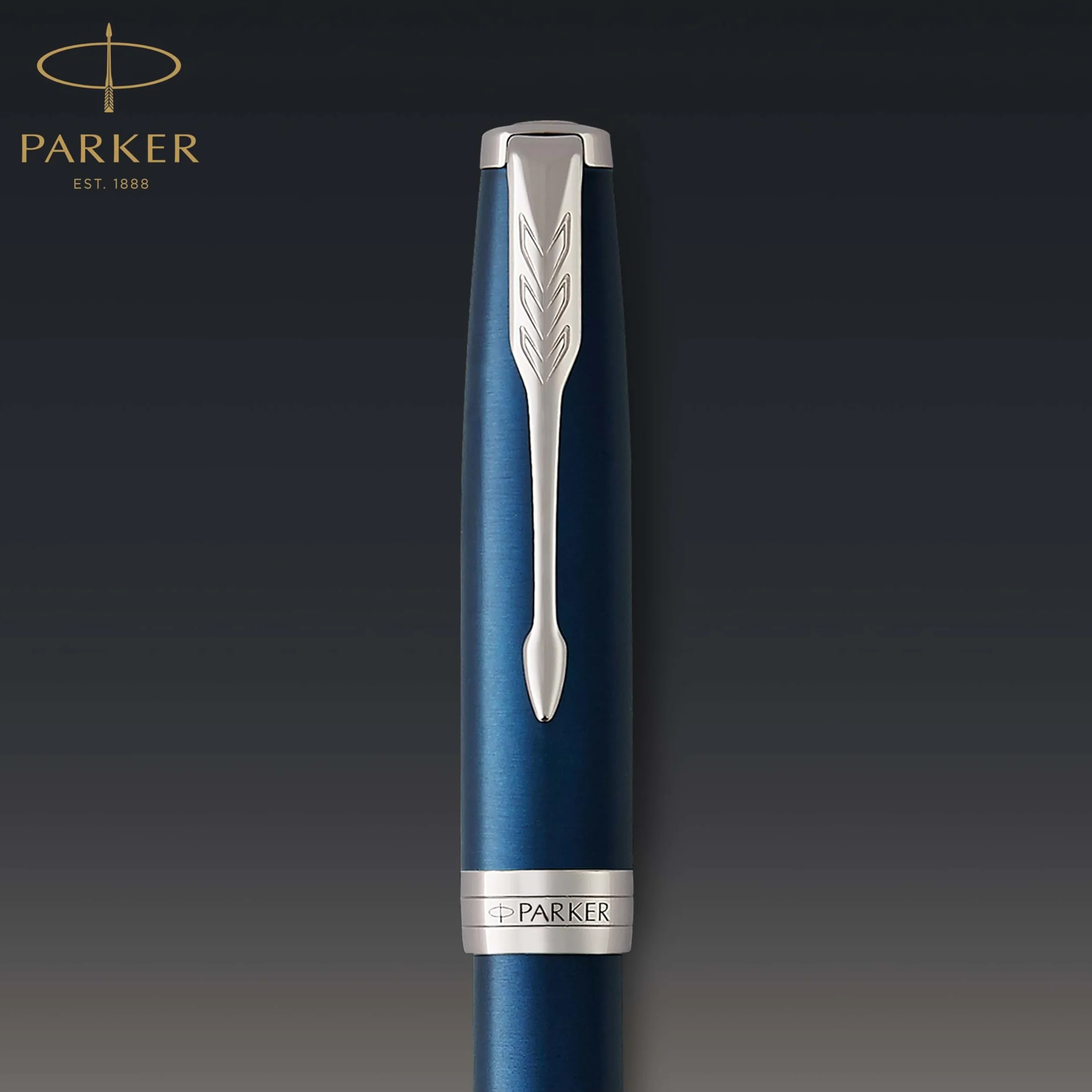 Parker Sonnet penna roller | laccatura di colore blu con finiture in palladio | pennino sottile | Confezione regalo