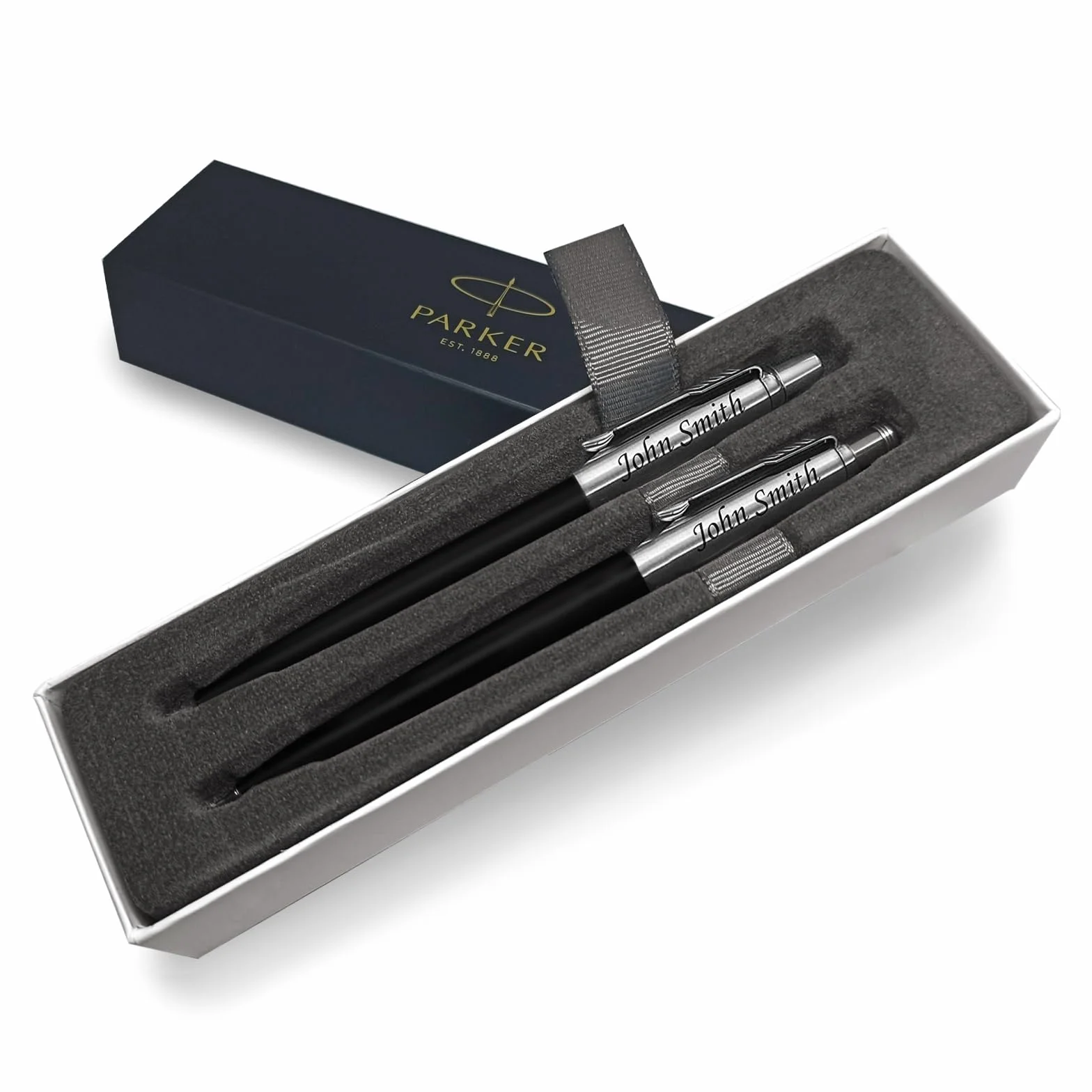 Parker Jotter - Set penna a sfera e portamine (0,7 mm), incisione a scelta (con incisione)
