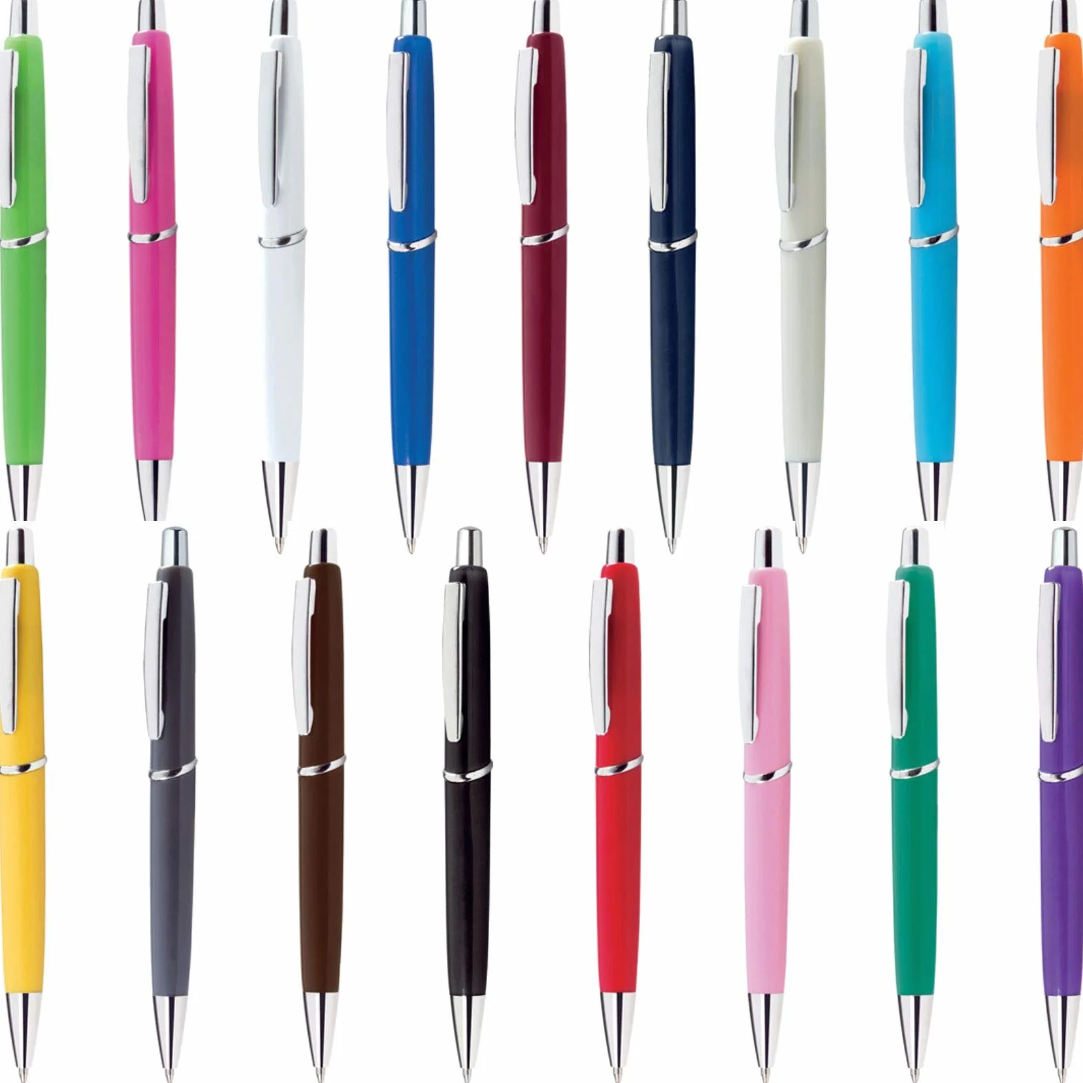 STAMPATEK Penne Personalizzate Personalizzabili Modello COROL con Stampa con il tuo Logo Nome o Slogan Gadget Promozionali 100 Pezzi con Stampa a 1 Colore