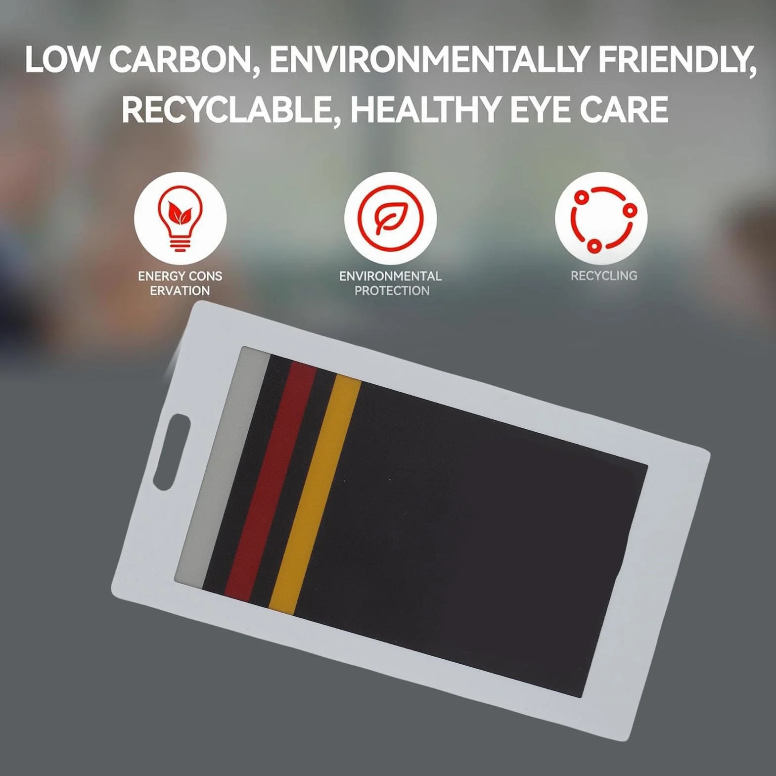 Fabater Badge Intelligente in Carta Elettronica da 3,7 Pollici con funzionalità NFC Avanzata per Studenti Dipendenti, Badge Identificativo Intelligente Progettabile Fai-da-te con Cordino