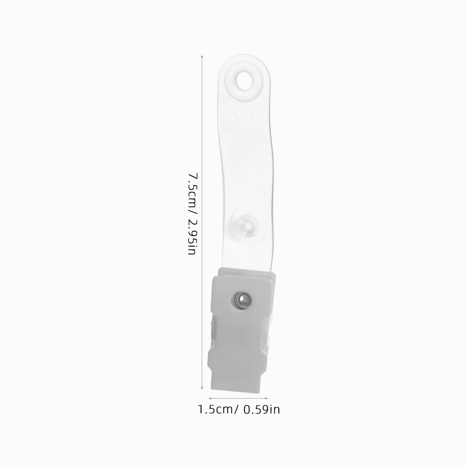 SECFOU Porta Badge Plastica Bianco 100 Pezzi con Clip Resistente e Multiuso per Cartellini Id e Distintivi da Lavoro Design Semplice e Delicato