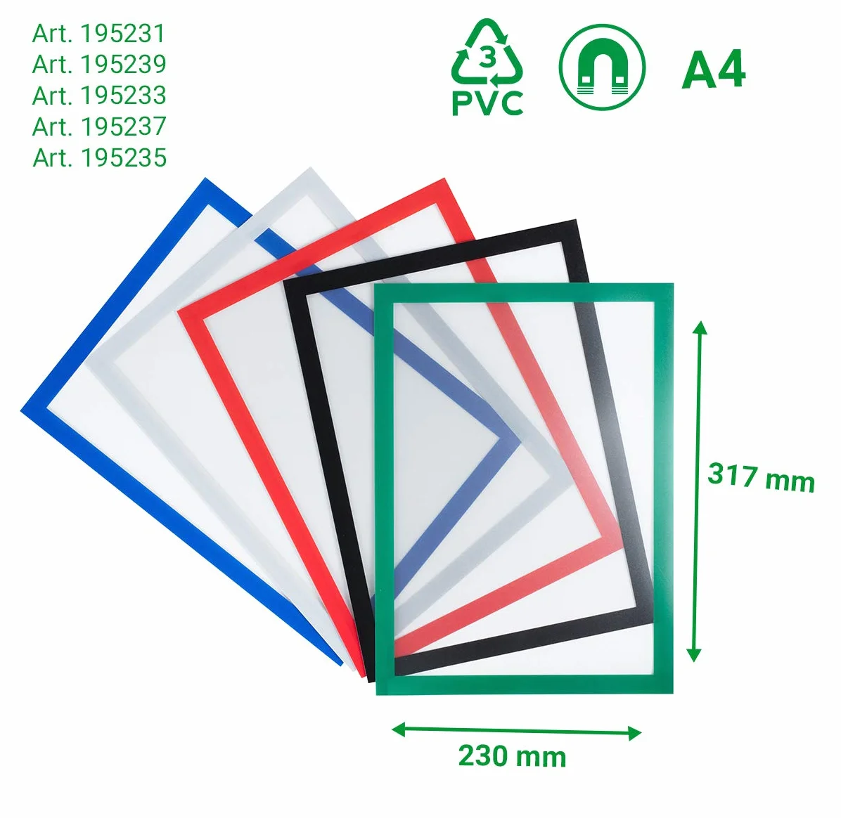Tarifold Magneto PRO 10 Cornice magnetica A4 rosso 10 unità