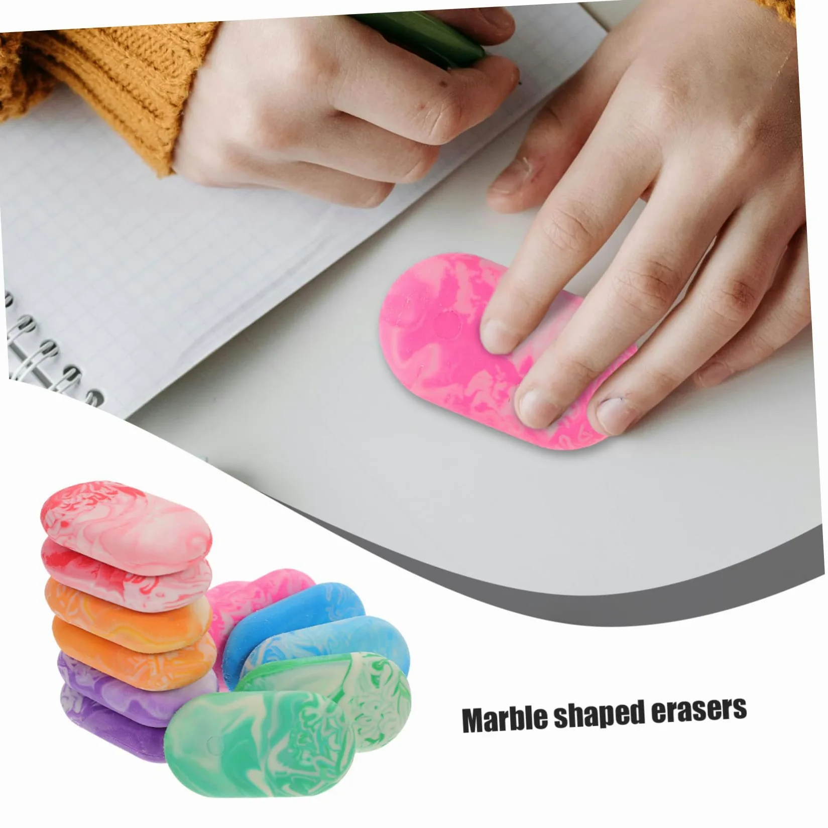Angoily 3 Set Cancellare Portatili E Creativi Per Ufficio E Scuola Accessori Cancelleria Divertenti E Decorativi 12 Pezzi*3