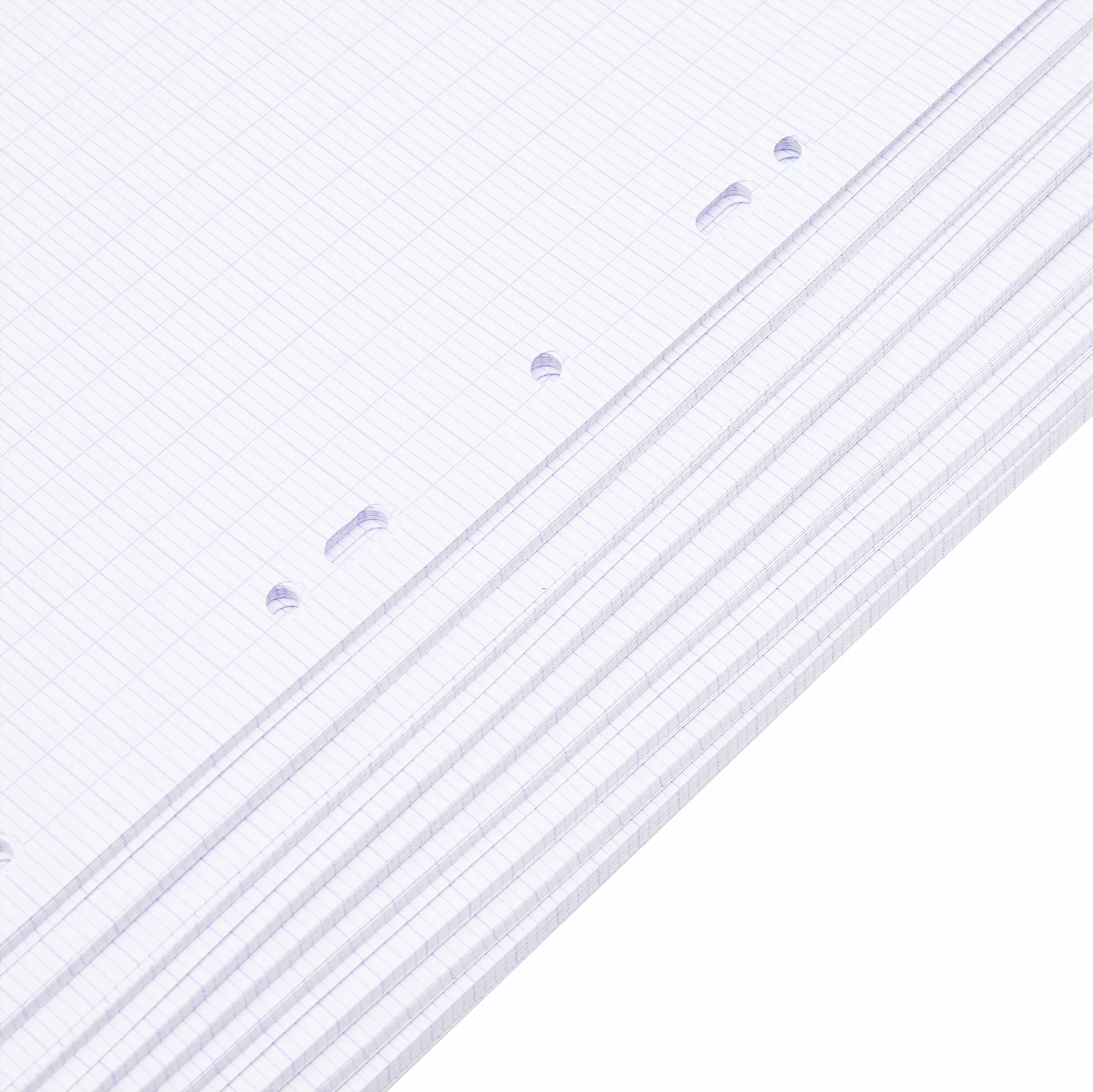 Clairefontaine Astuccio fogli mobili da disegno forati A4 21x29,7 cm 500 Pagine Quadretti Grandi Carta Bianca 90 g riutilizzabile