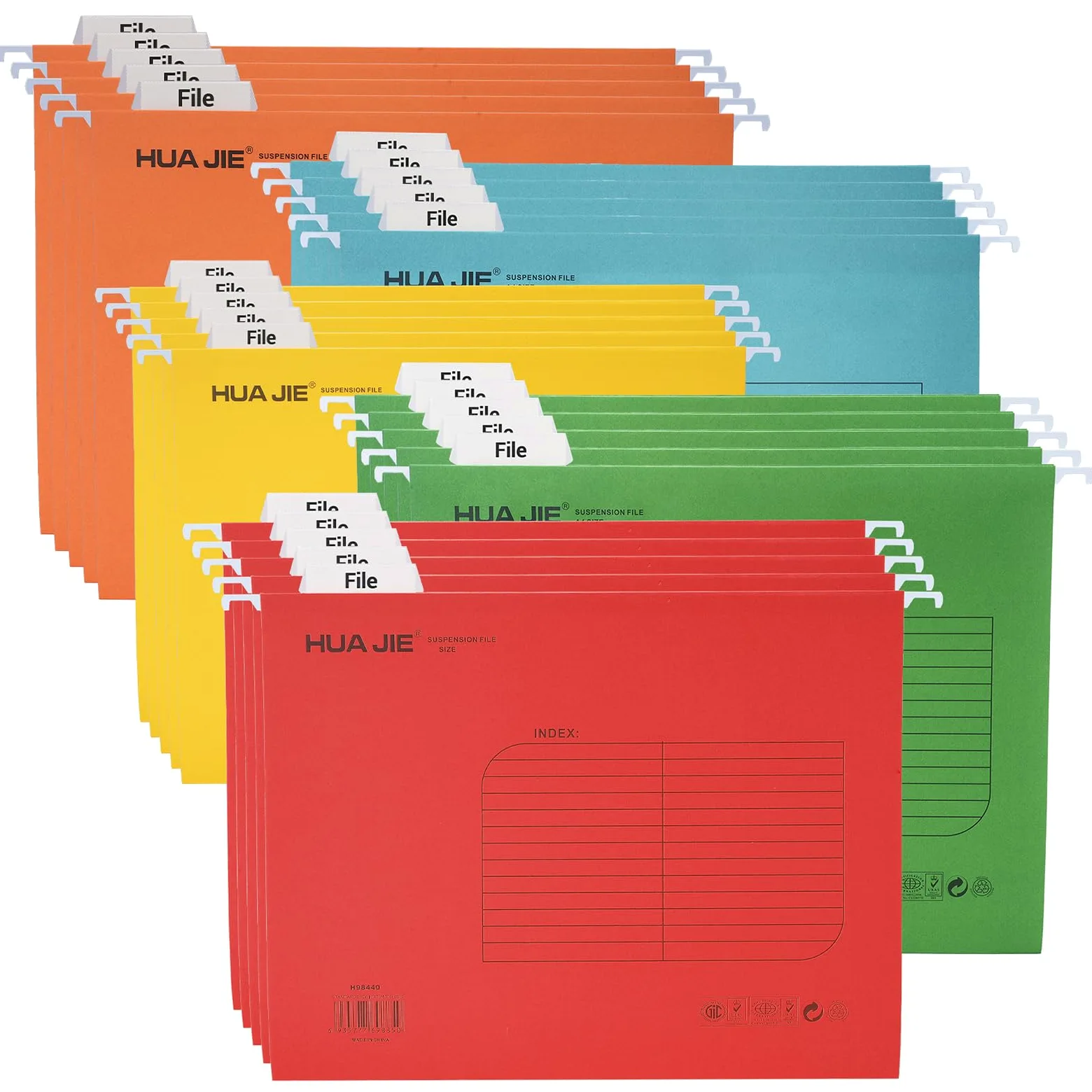 Cartella sospesa (confezione da 25, 5 colori, formato protocollo)