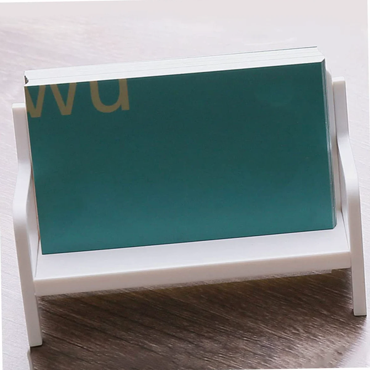 jojofuny 3 Set Porta Biglietti Da Visita Saluto Display Titolari In Piedi Organizzatore Esposizione Di Biglietti Da Visita Supporti Per Carte Bianca Abs 2 Pezzi * 3