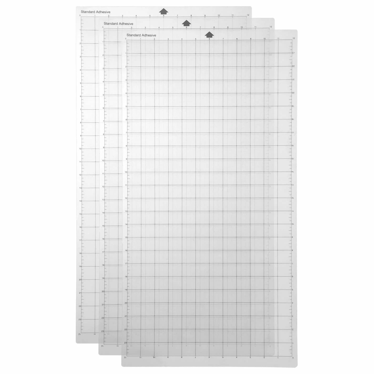Tappetino da Taglio Adesivo Trasparente con Griglia di Misurazione per Silhouette Cameo Explore 3PCS