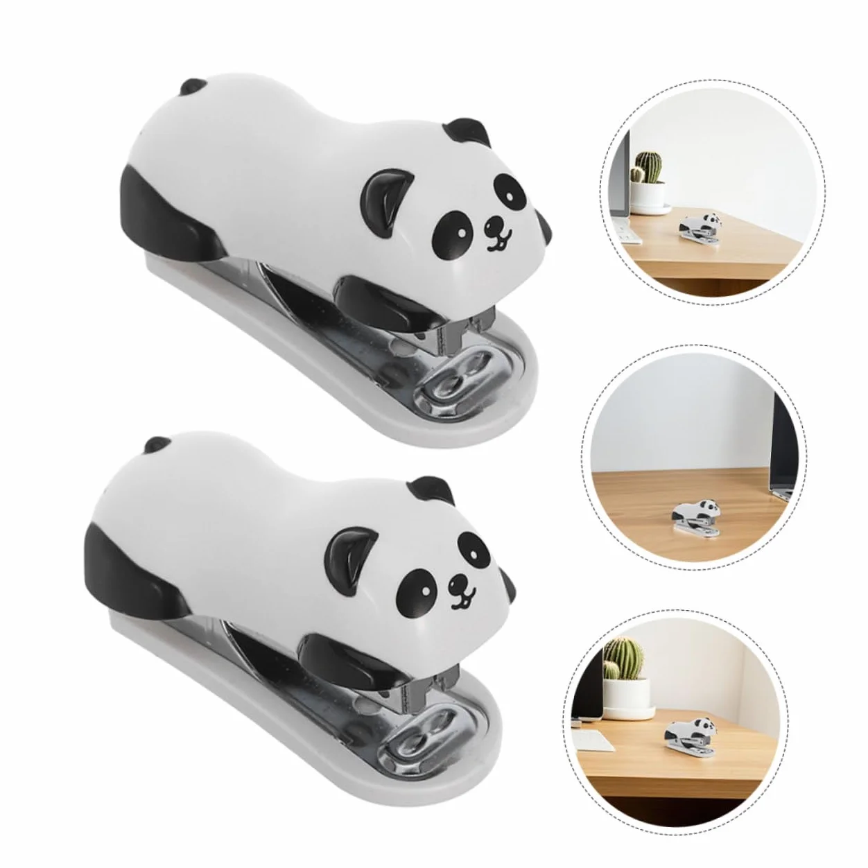 15 Pezzi Mini Cucitrice da Tavolo Forma Panda Spillatrice Portatile Piccola per Ufficio Scuola e Casa Design Carino e Funzionale per Scrivania