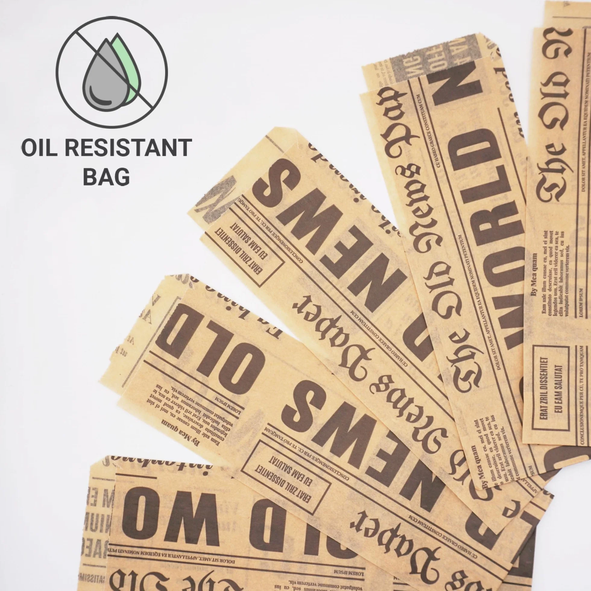 SKIR'CO Sacchetti di Carta Per Imballaggio Alimentare 7 x 21 cm Antigrasso 1000 pz