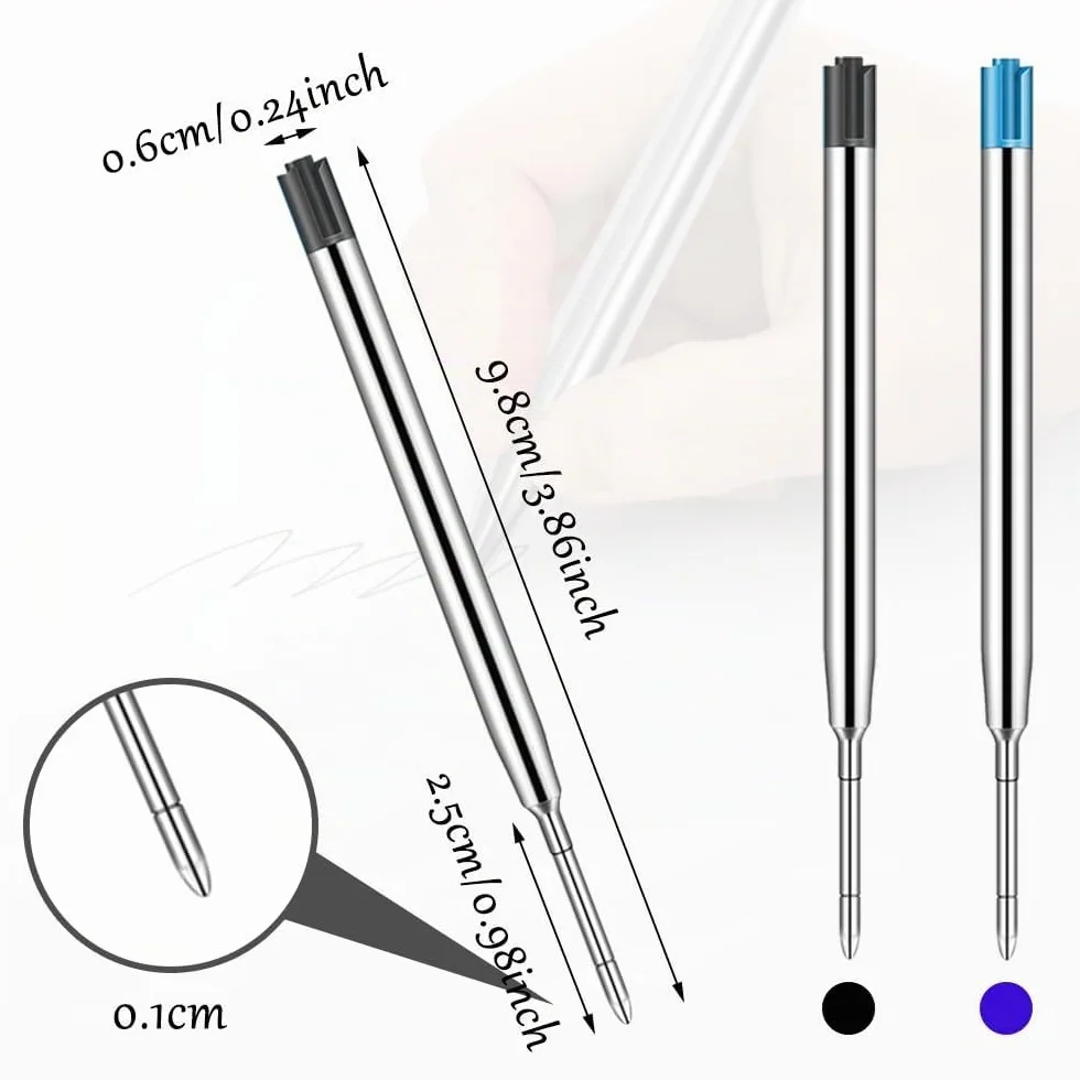 Ricariche di Penna a Sfera 1 mm Nero 10 Pezzi