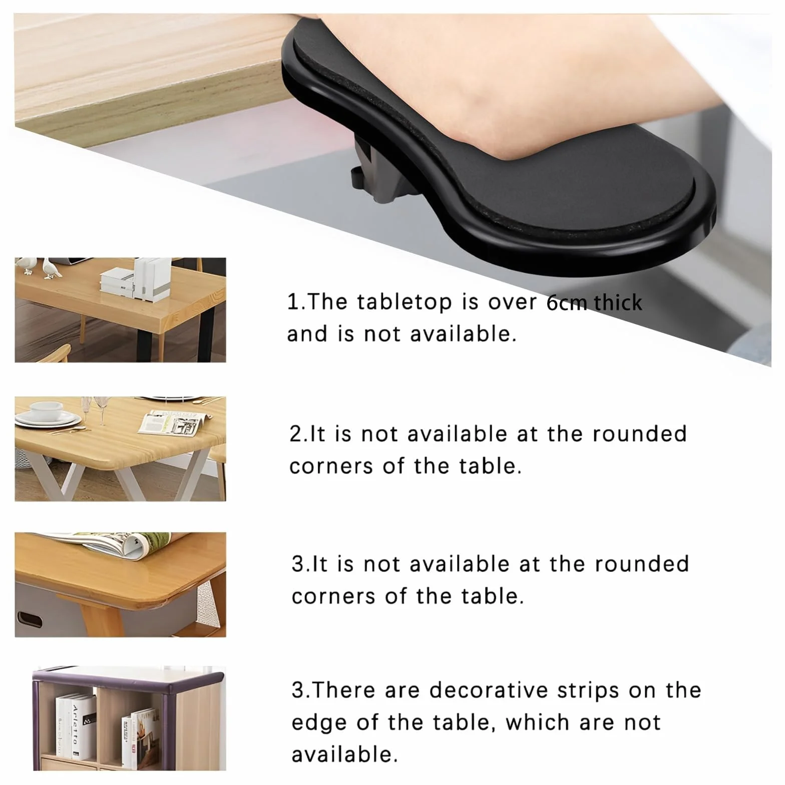 Bracciolo Pad Poggiapolso Braccio Regolabile Staffa di Supporto Ergonomico per Mouse 180°