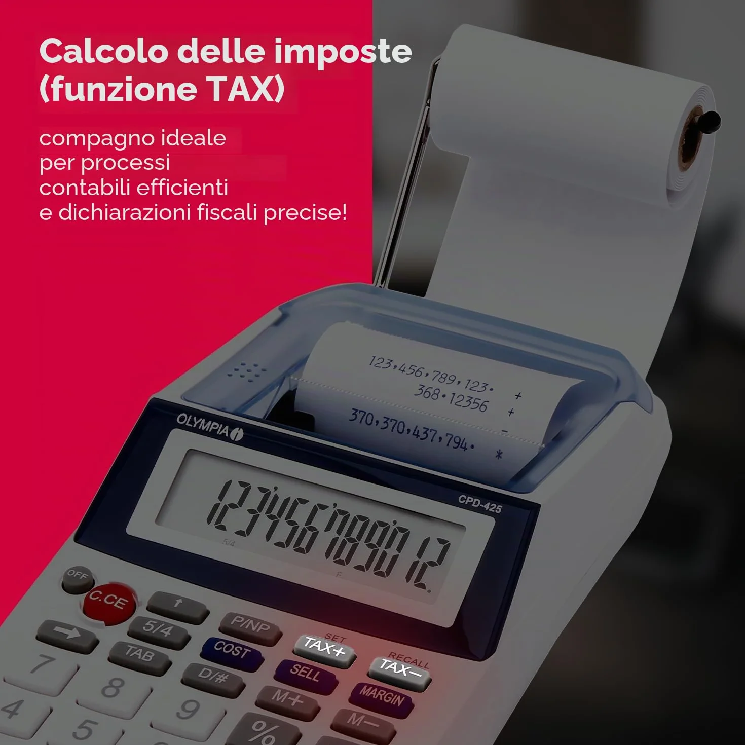 Olympia 942915039 Calcolatrice da Tavolo, bianco