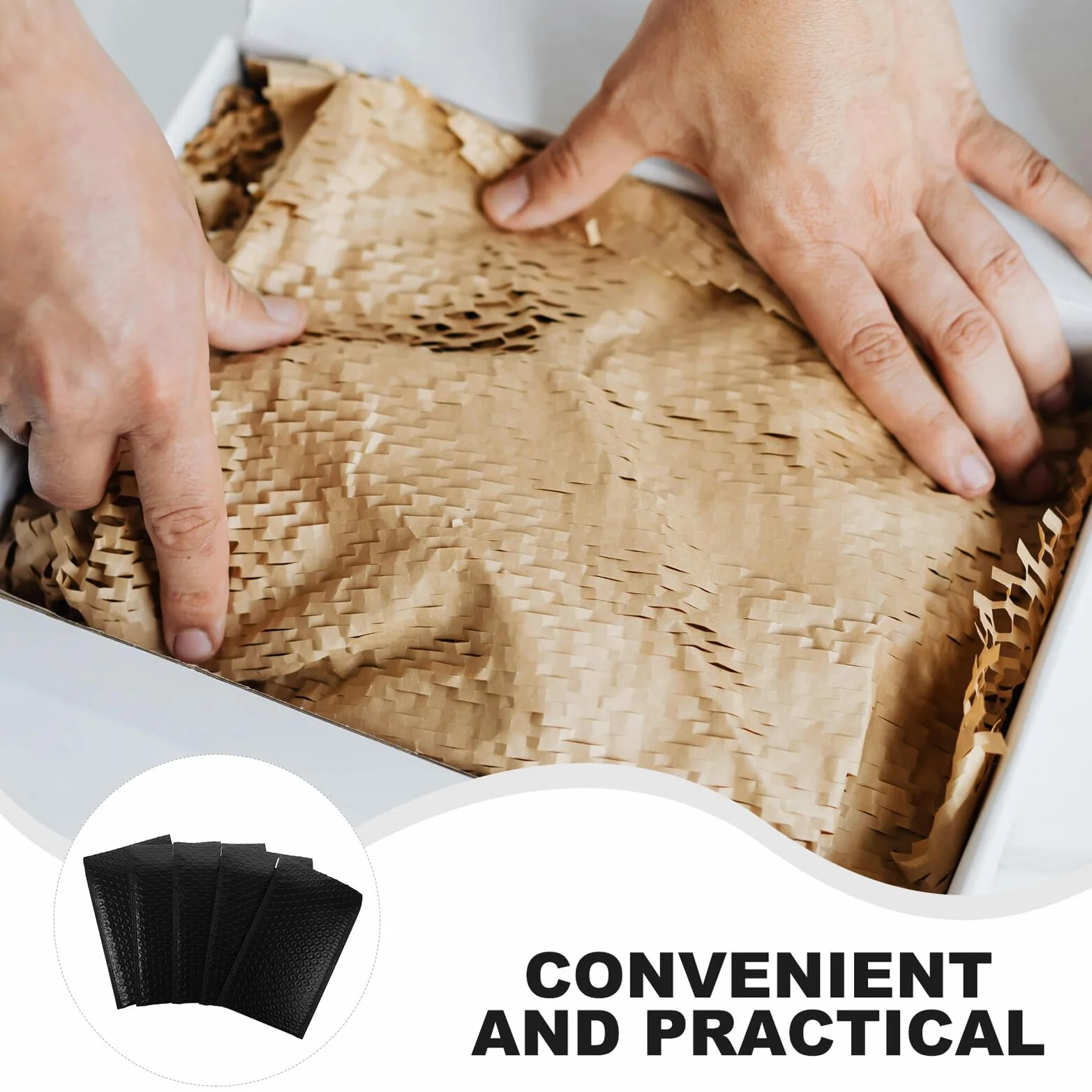 50 Buste Imbottite Nere 15x20x4cm per Spedizioni Resistente all Acqua allo Strappo in Pe Chiusura Autoadesiva per Spedizioni a Lunga Distanza e Elettronica
