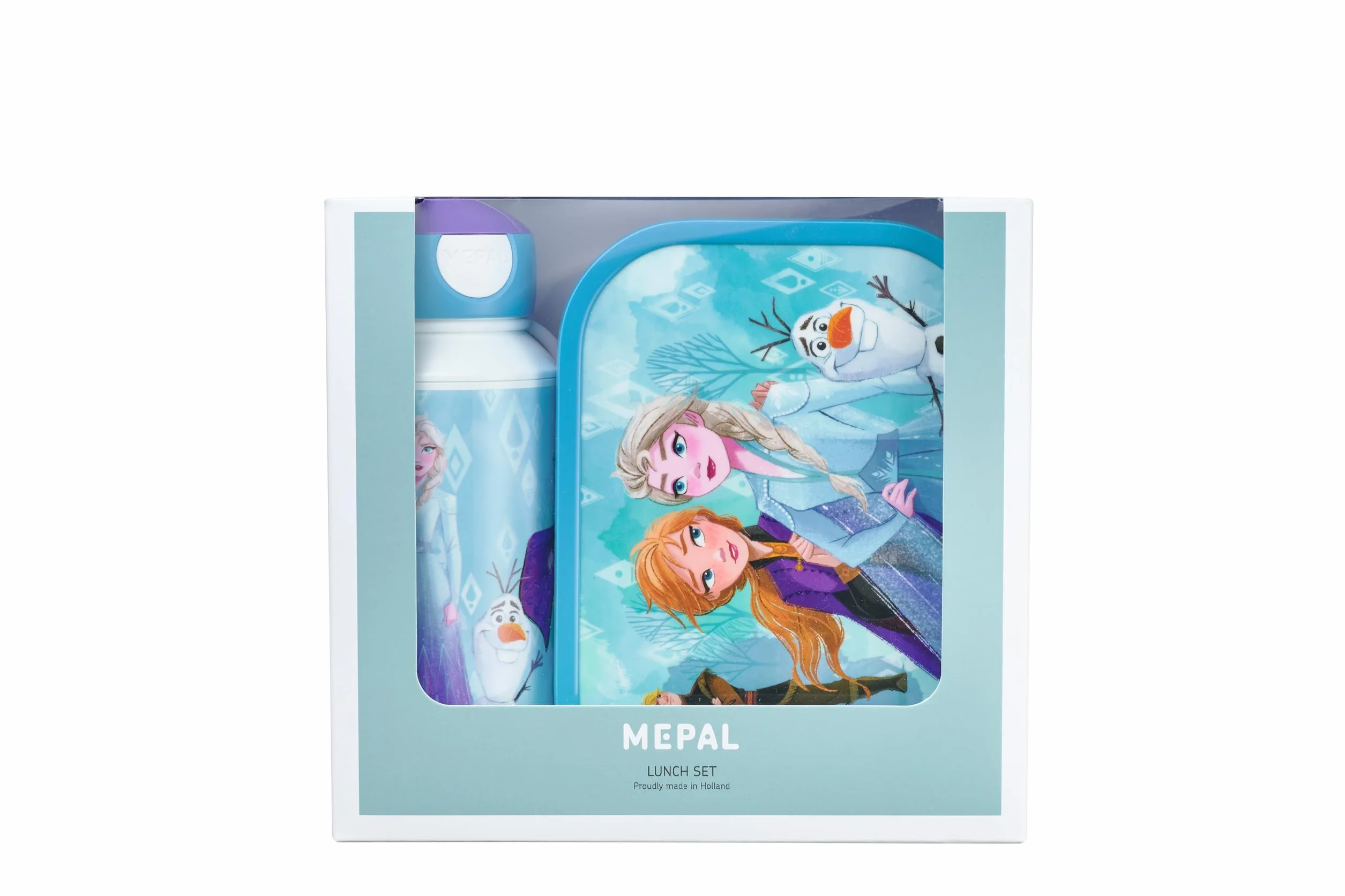Mepal - Set da Pranzo Campus per Bambini con Borraccia Pop-up e Porta Pranzo - per Scuola o Gite - Privo di BPA - 400 ml + 750 ml - Frozen 2