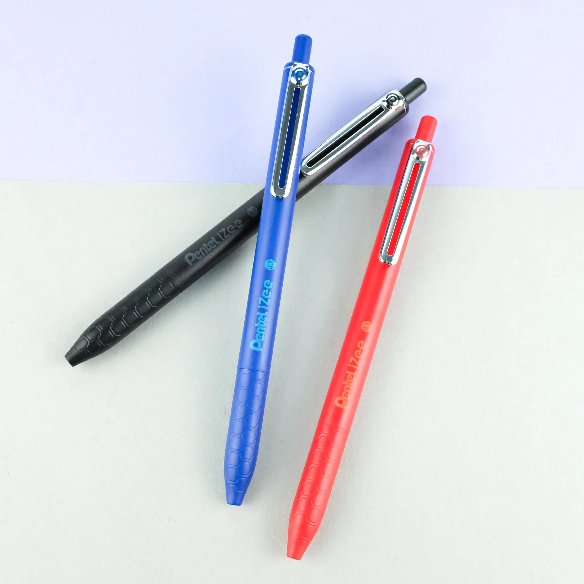 Pentel BX467 Izee penna a sfera a scatto 0,7 mm nero 3 pezzi