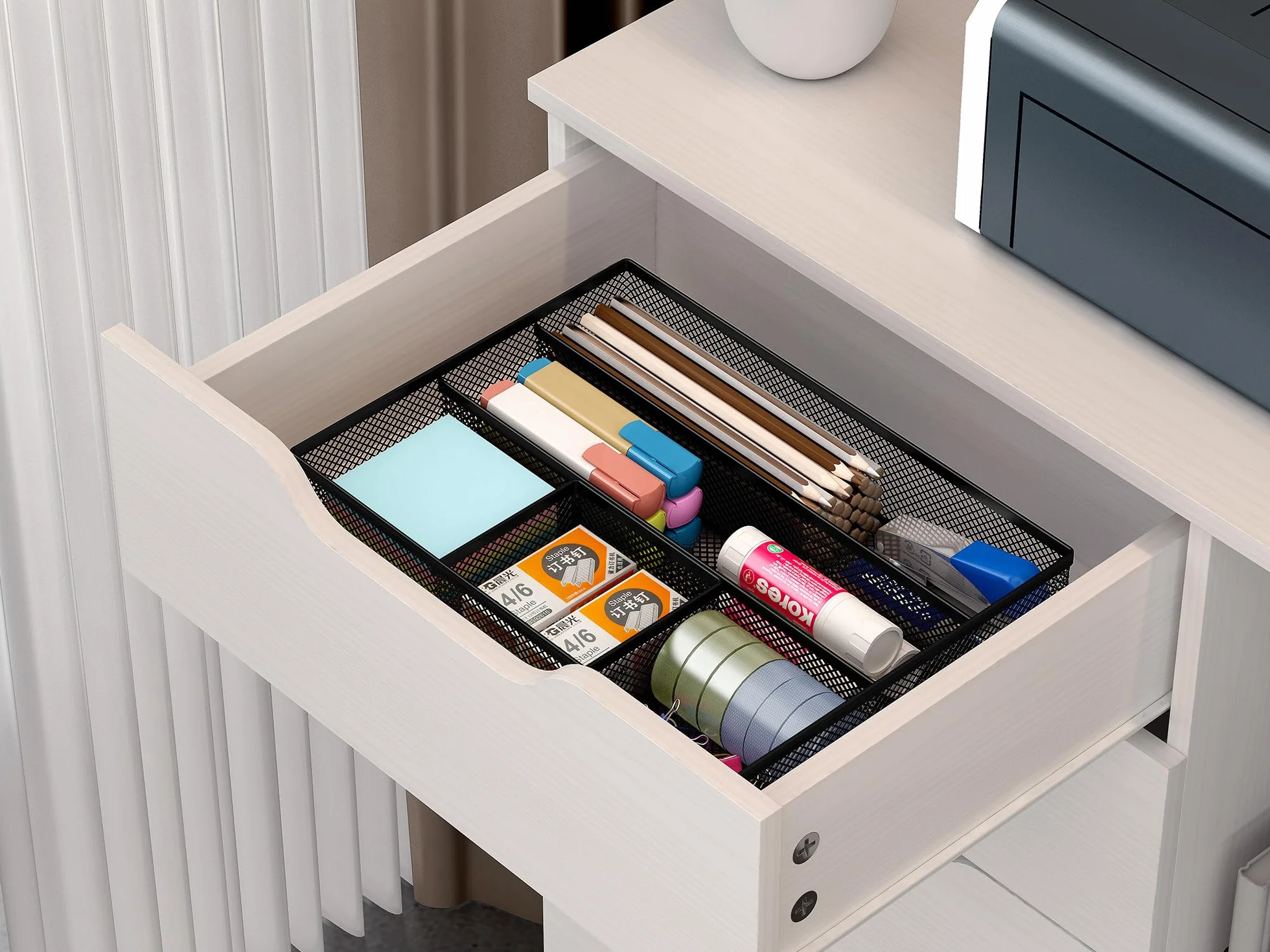 EasyPAG Vassoio porta accessori da scrivania Nero