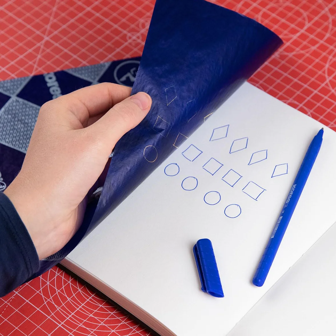 Kores Carta Carbone Blu A4 21 x 29,7 cm Confezione da 10 Fogli