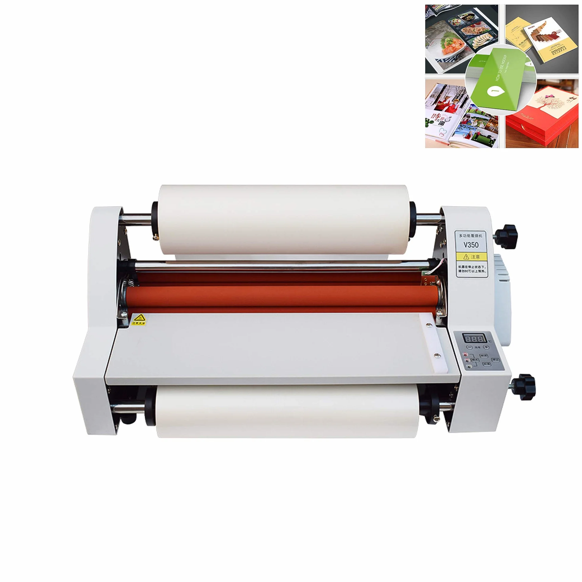 Laminatrice di riempimento a freddo a caldo, macchina di laminazione termica su un lato e su due lati con controllo della temperatura per documenti, foto, schede Max. Larghezza 35 cm