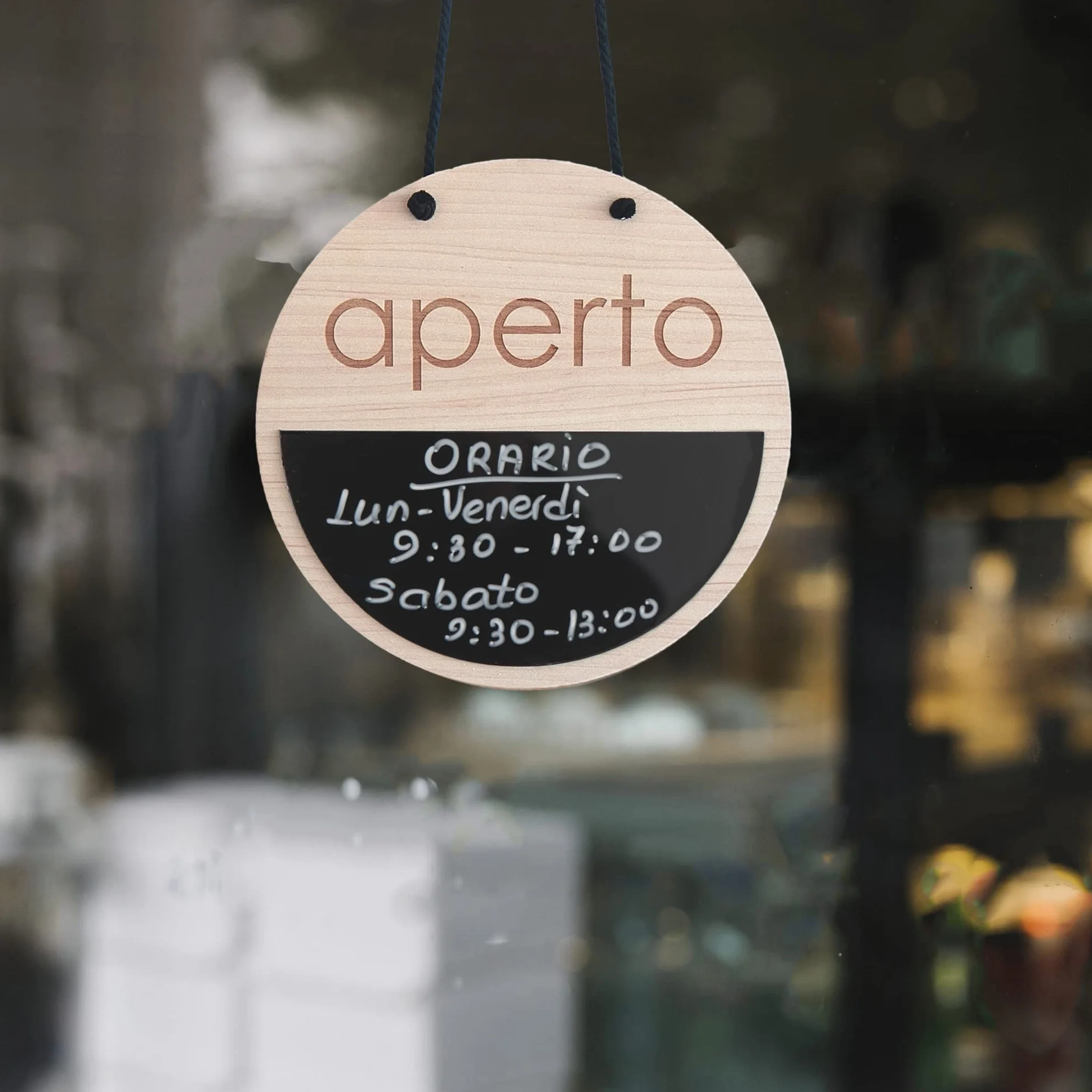 Cartello Aperto Chiuso, Orario di Apertura, orario di apertura, Cartello con Lavagna per Negozi e Attività Commerciali