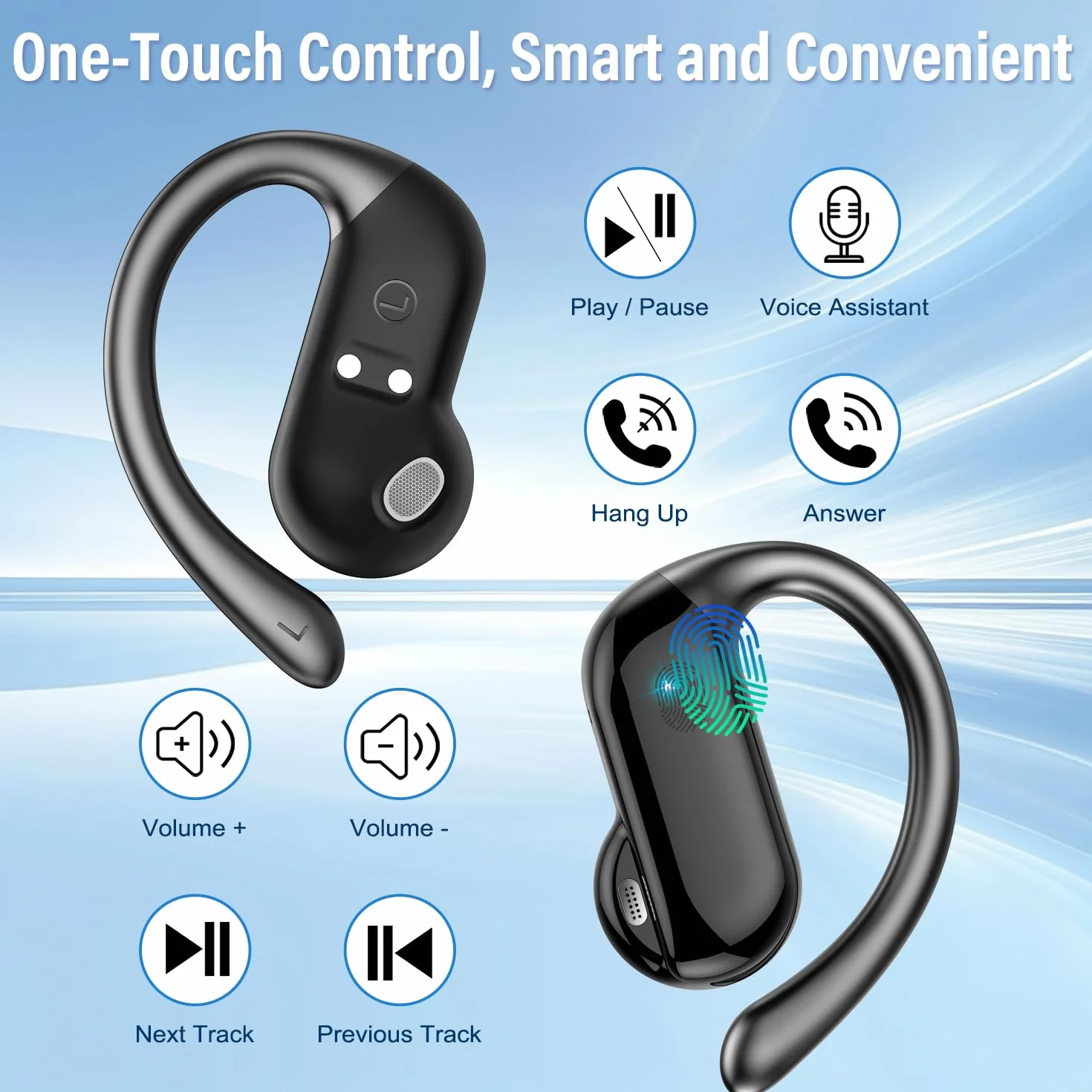 AI Cuffie Traduzione Simultanea, 3-in-1 Bluetooth 5.4 Cuffie Traduzione con 165 Lingue/8 Modalità, 42 Ore Open Ear Auricolari Bluetooth con APP e Codice Autorizz Permanente per Viaggi/Affari/Studio