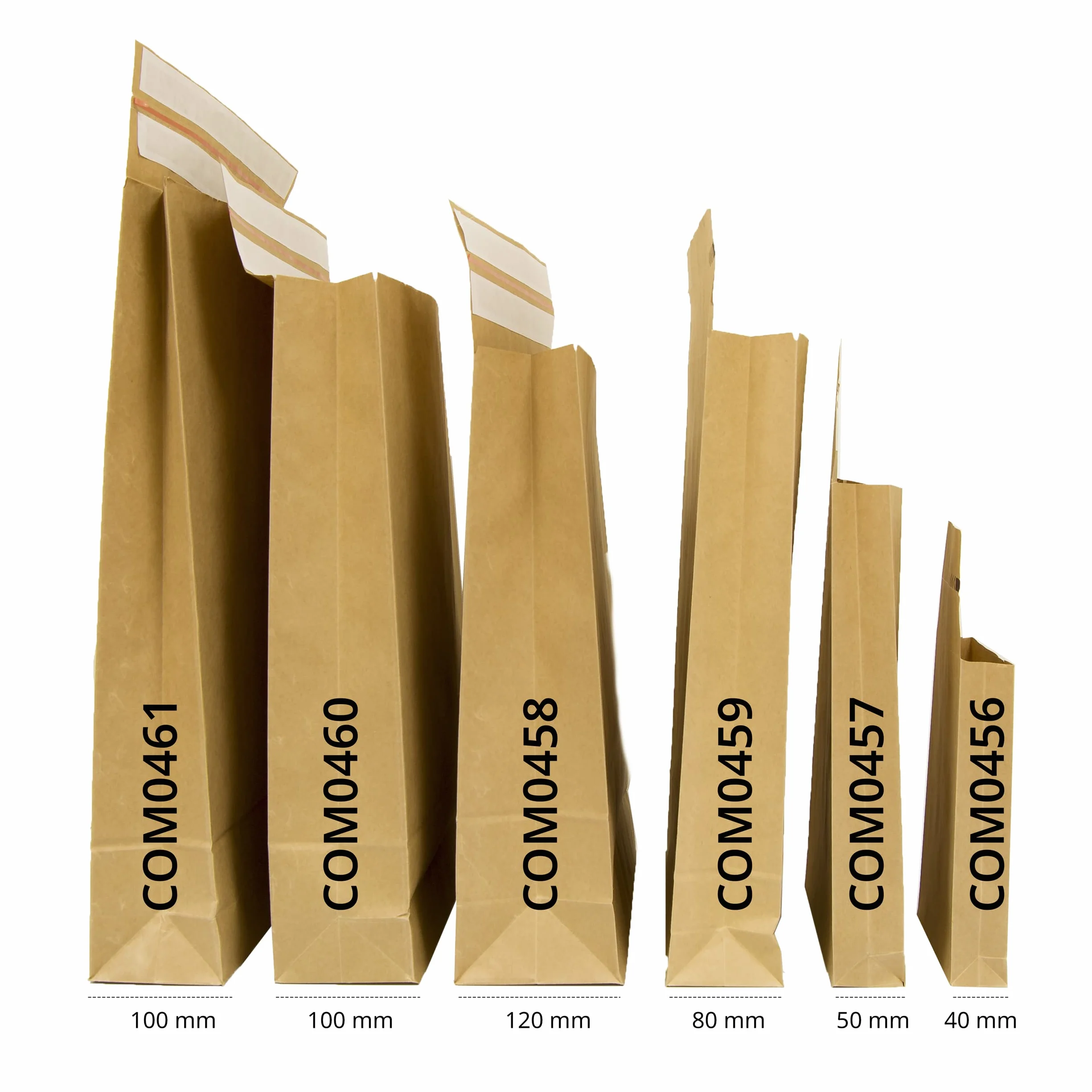 Buste in carta kraft con doppia striscia in silicone da 3 tasselli per spedizione e imballaggio. Sacchetti di carta per inviare vestiti, accessori, decorazioni o regali - Ofituria