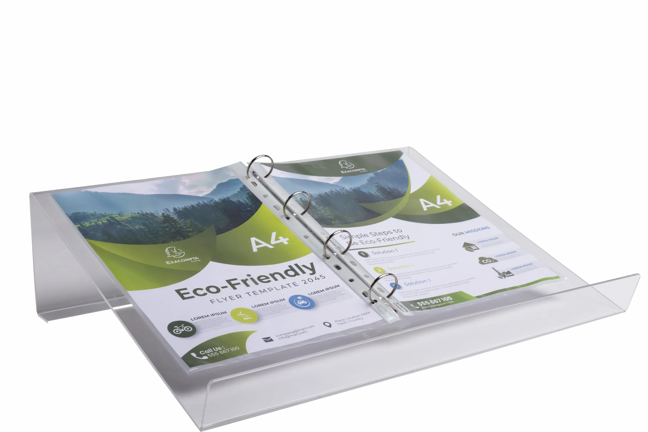 Exacompta Leggio da Tavolo per Documenti A4 A3 52x32,6x14,8 cm