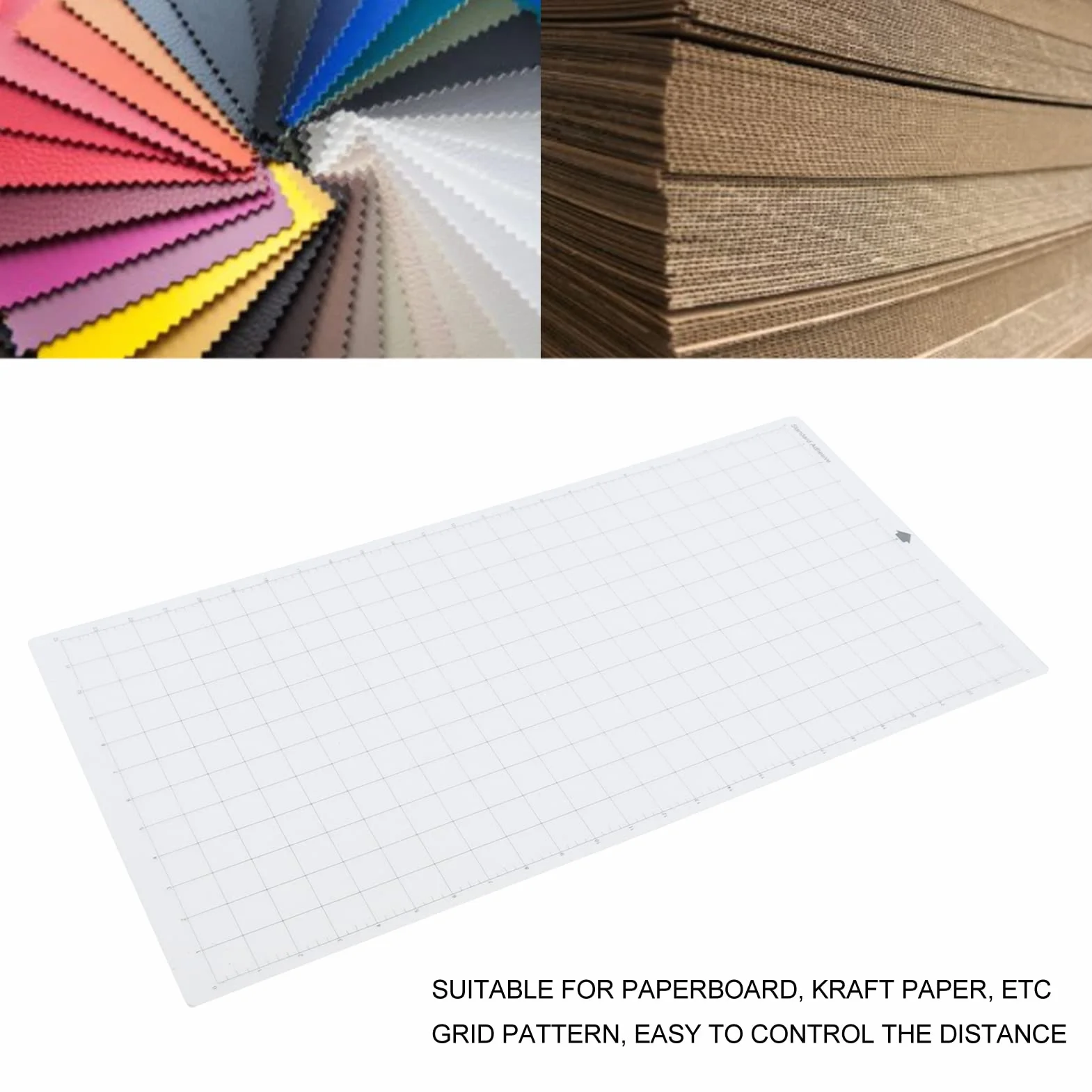 Cocoarm Tappetino da Taglio da 5 Pezzi Tappetino da Taglio Adesivo in PVC Trasparente con Griglia 24 X 12 Pollici Superficie Antiscivolo per Lavori di Carta da Costruzione, Scrapbooking e della Carta.