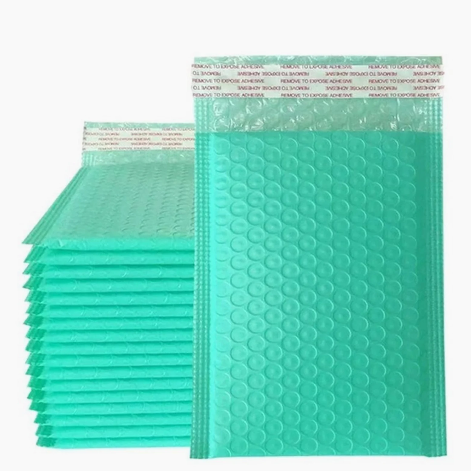 Buste Imbottite 50 Pcs Bubble Mailer Bubble Padded Envelopes Mailer Poly for Packaging Self Seal Shipping Bag Bubble Mailer Bag (Color : Green, Size : 18 * 23cm)