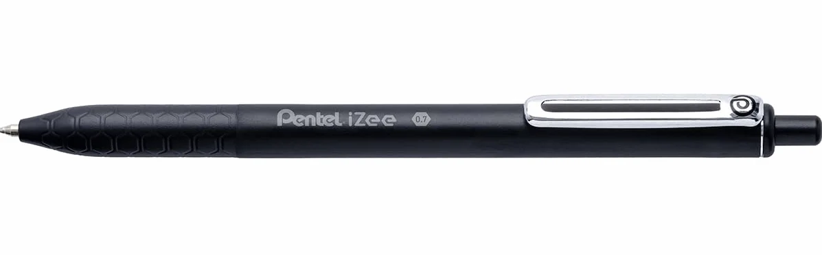 Pentel BX467 Izee penna a sfera a scatto 0,7 mm nero 3 pezzi