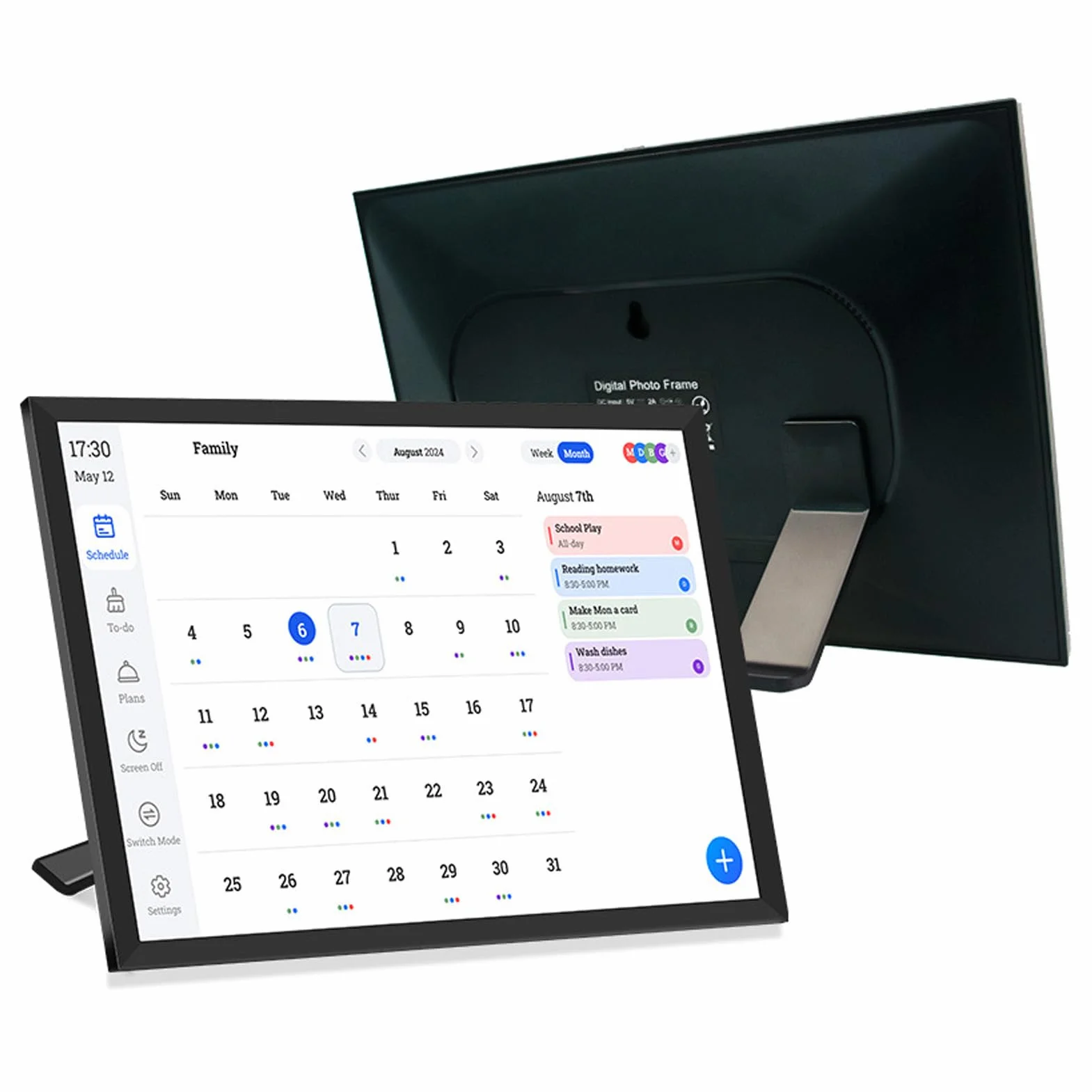 Fafeicy Calendario Digitale Touchscreen 10,1 Pollici HD Wi-Fi Pianificatore Familiare Gestione Attività Giornaliere Cornice Fotografica Digitale Smart Organizzatore Quotidiano