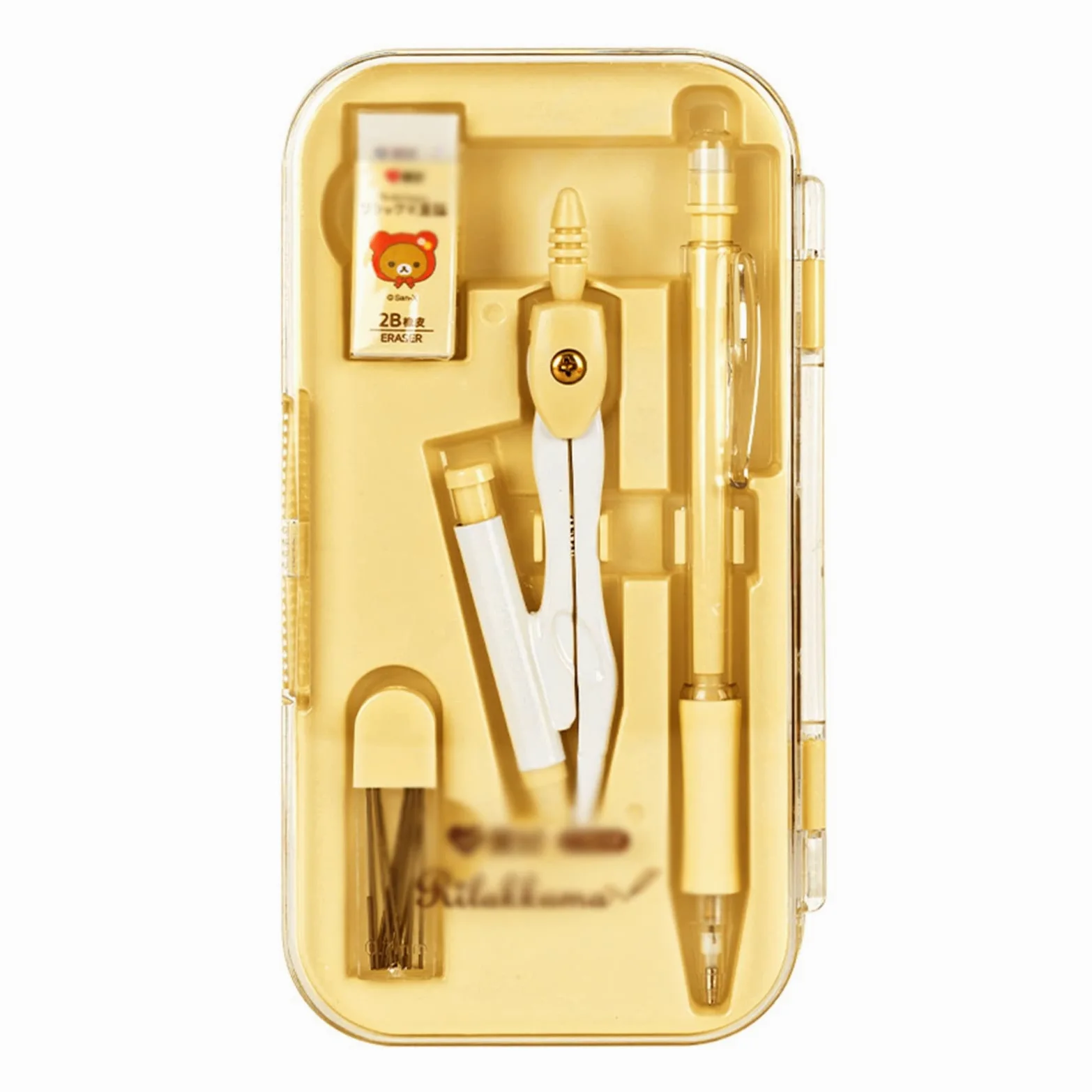Compassi per tracciare Set geometry Set disegno bussola 0.7mm Matita meccanica Gomma da matita Protrattore Righers Drafting Bussola 8 pezzi set for studente Strumenti di misura ( Color : A )