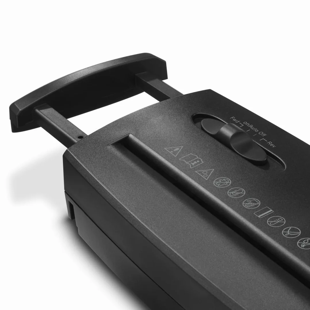 Hama Smerigliatrice di carta Classic S60, 6 fogli A4 a Volta, Distruttore di documenti con Braccio telescopico per Cesti di carta, Sicurezza P2 T2 E2, Nero