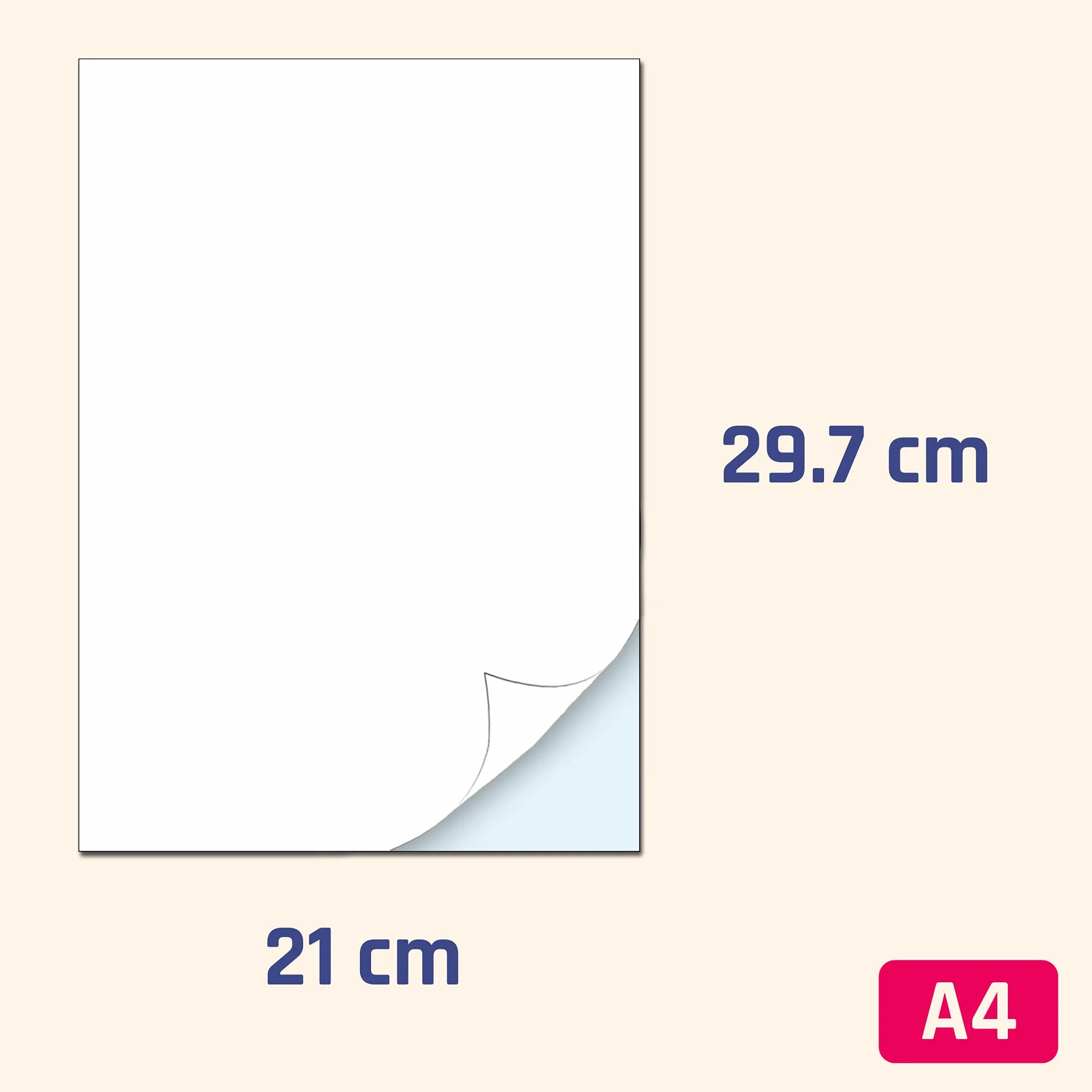 Vinile Stampabile Carta Adesiva Impermeabile A4 Bianca - 15 Fogli