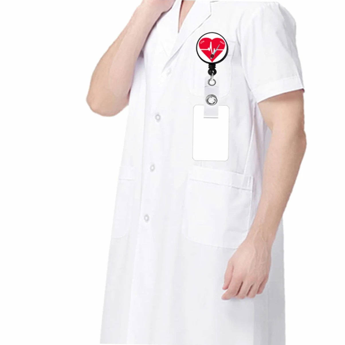 VILLCASE 4 Set Essenziale Per Il Personale Medico: Porta Badge Retrattile Con Bobina Per Carta 4 Pezzi*4
