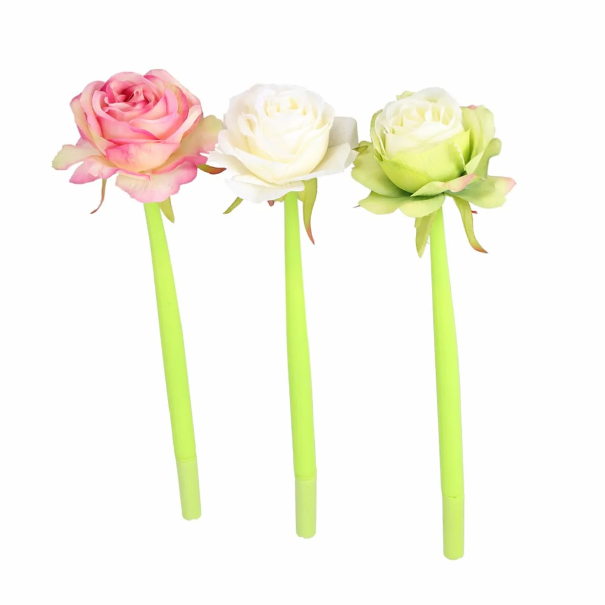 SHINEOFI 6pezzi Penna Gel Romantica Forma Di Rosa Con Inchiostro Nero Per Scuola Ufficio e Uso Personale