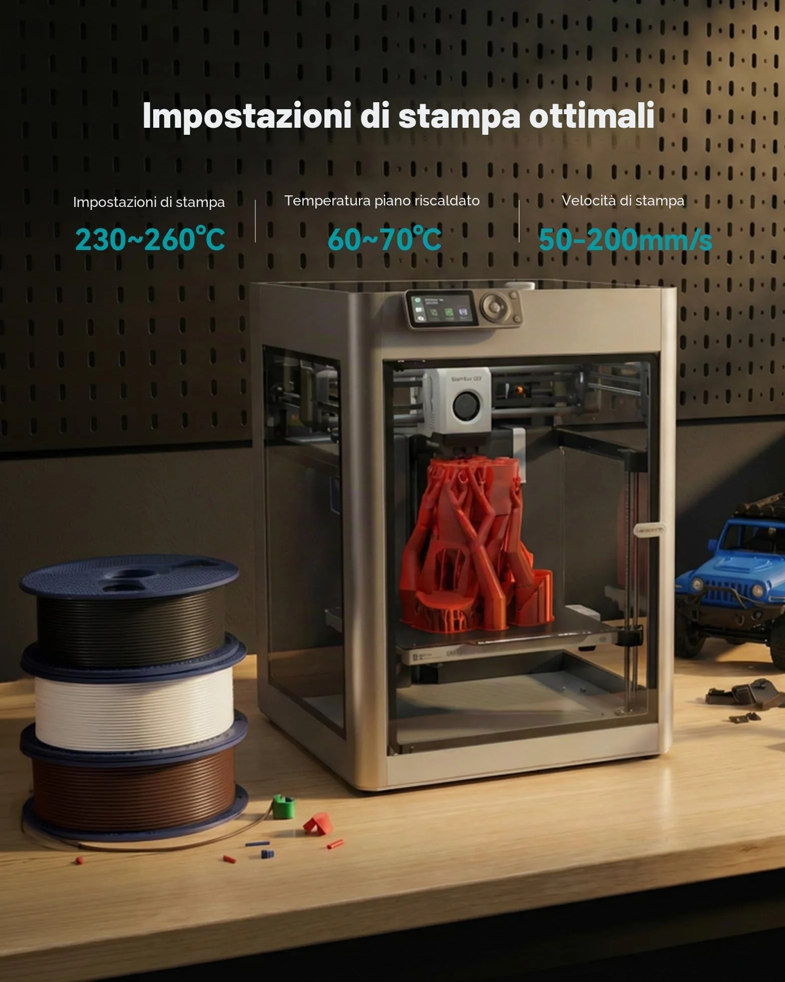 SUNLU Filamento PETG 1,75 mm per Stampante 3D, Alta Resistenza, Flessibilità